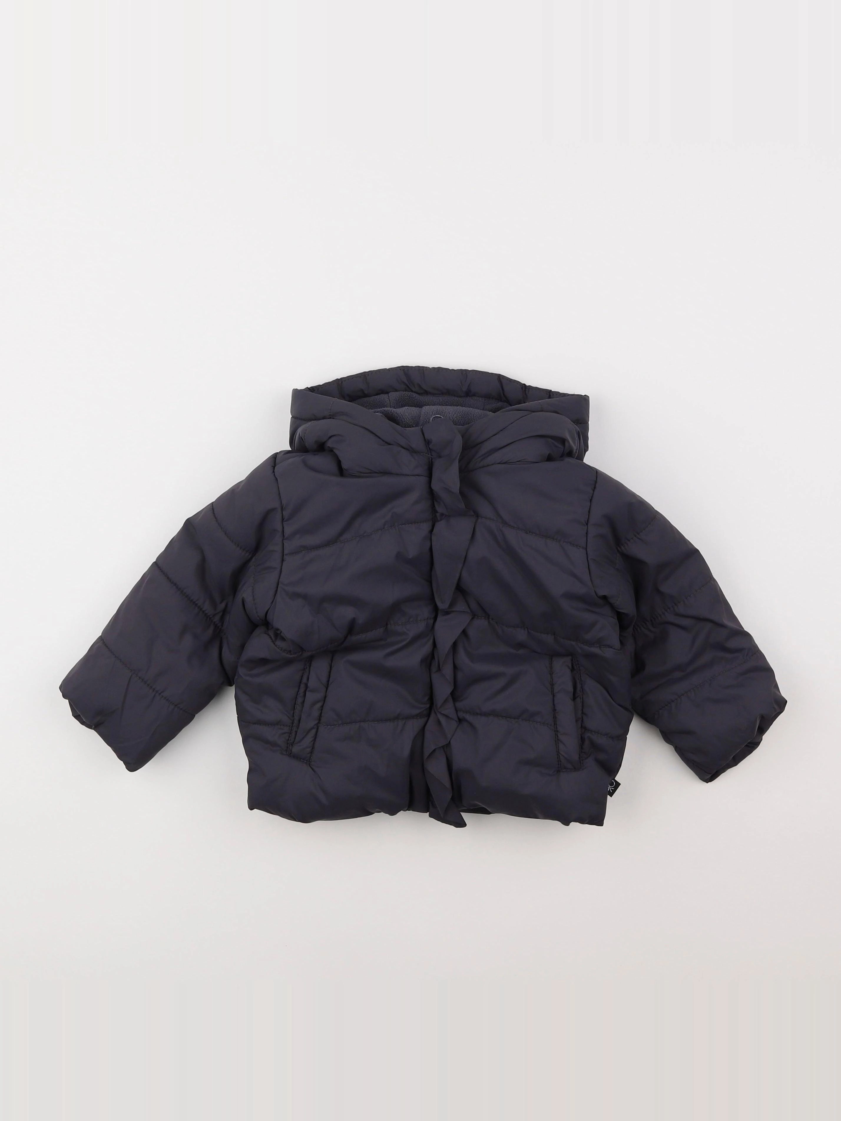 Benetton - doudoune gris - 9/12 mois