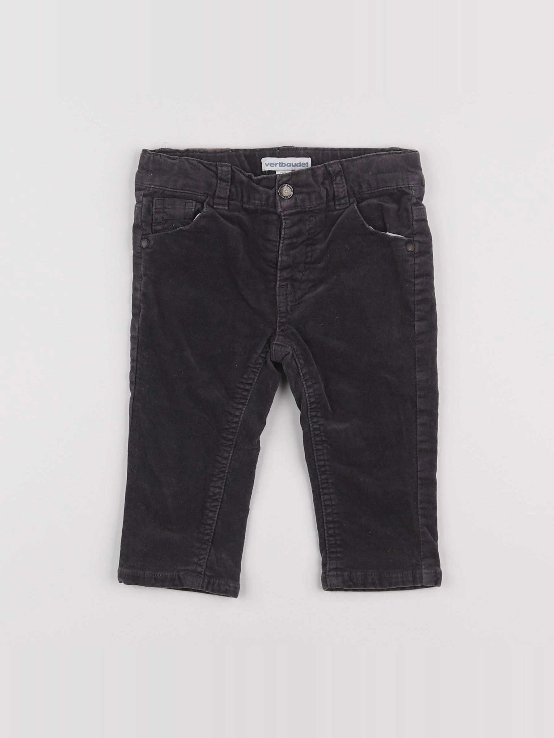 Vertbaudet - pantalon gris - 9 mois