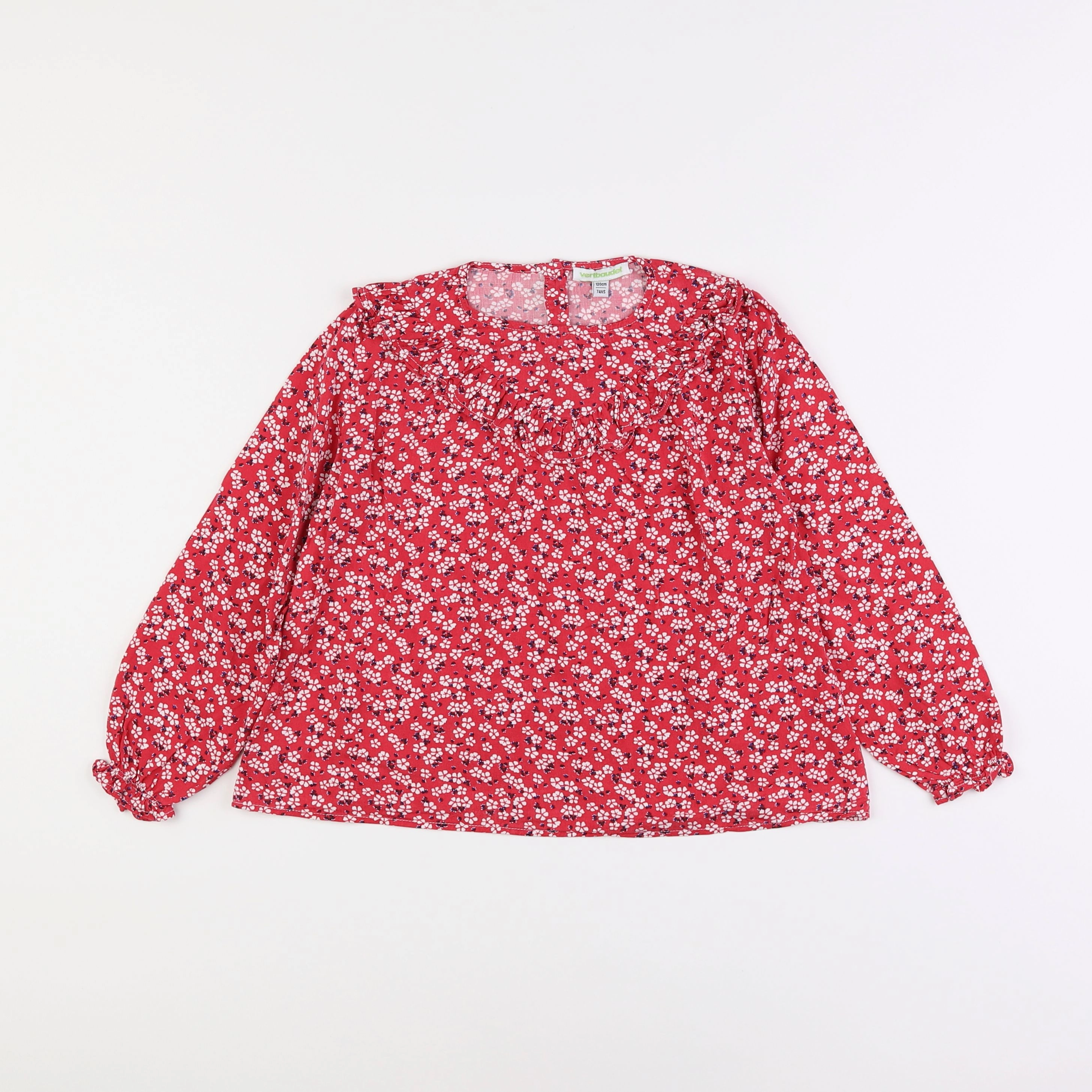 Vertbaudet - blouse rose - 7 ans