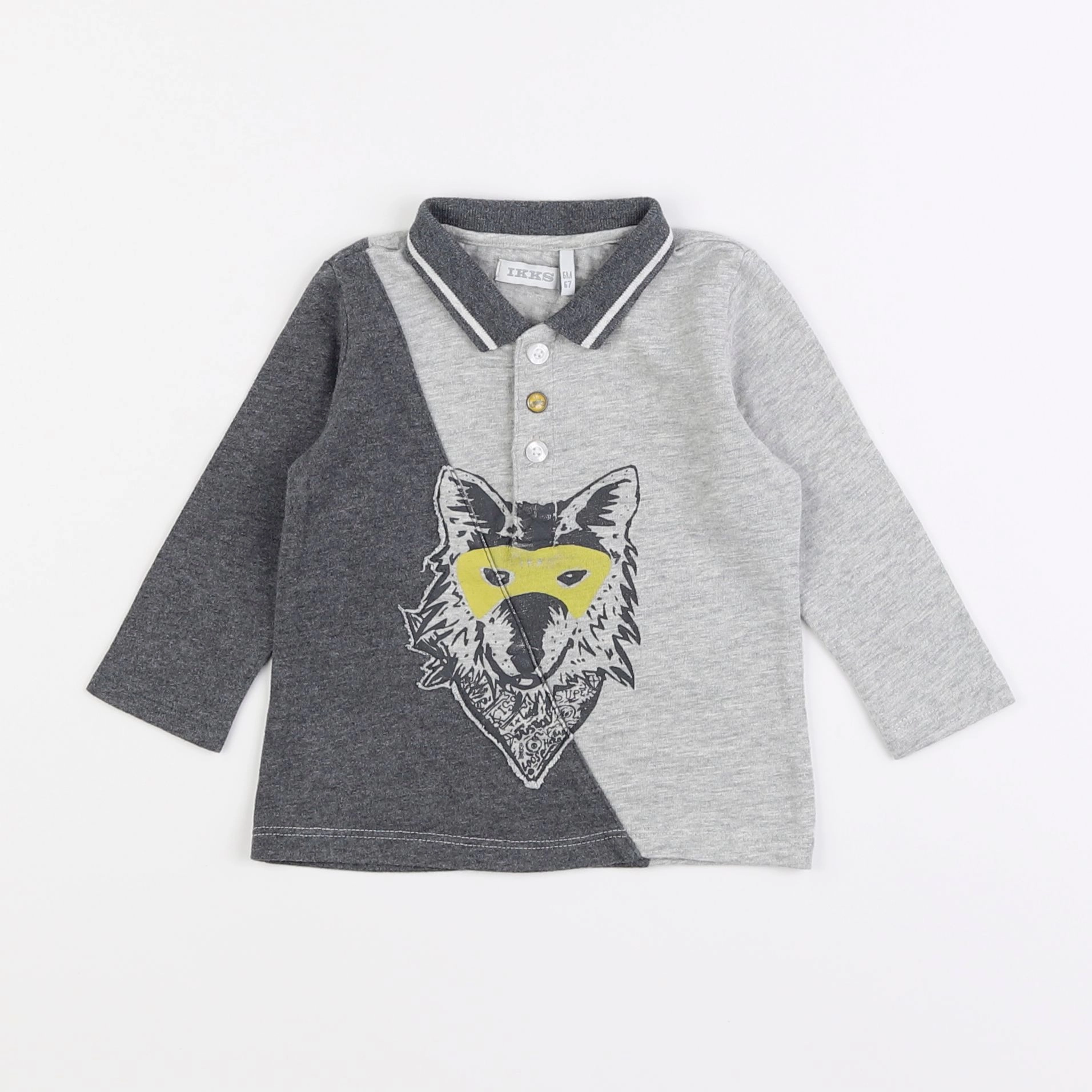 IKKS - polo gris - 6 mois