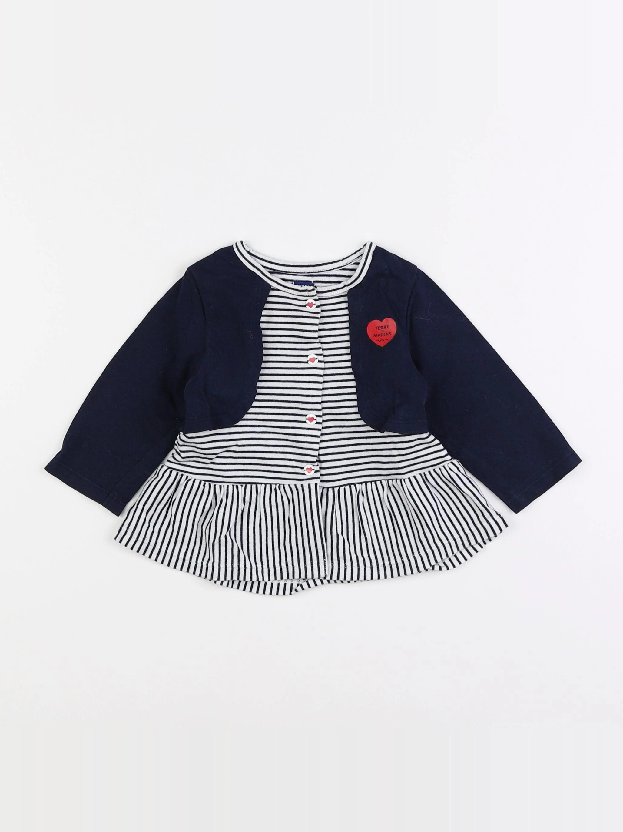 Terre de marins - tee-shirt bleu - 6 mois