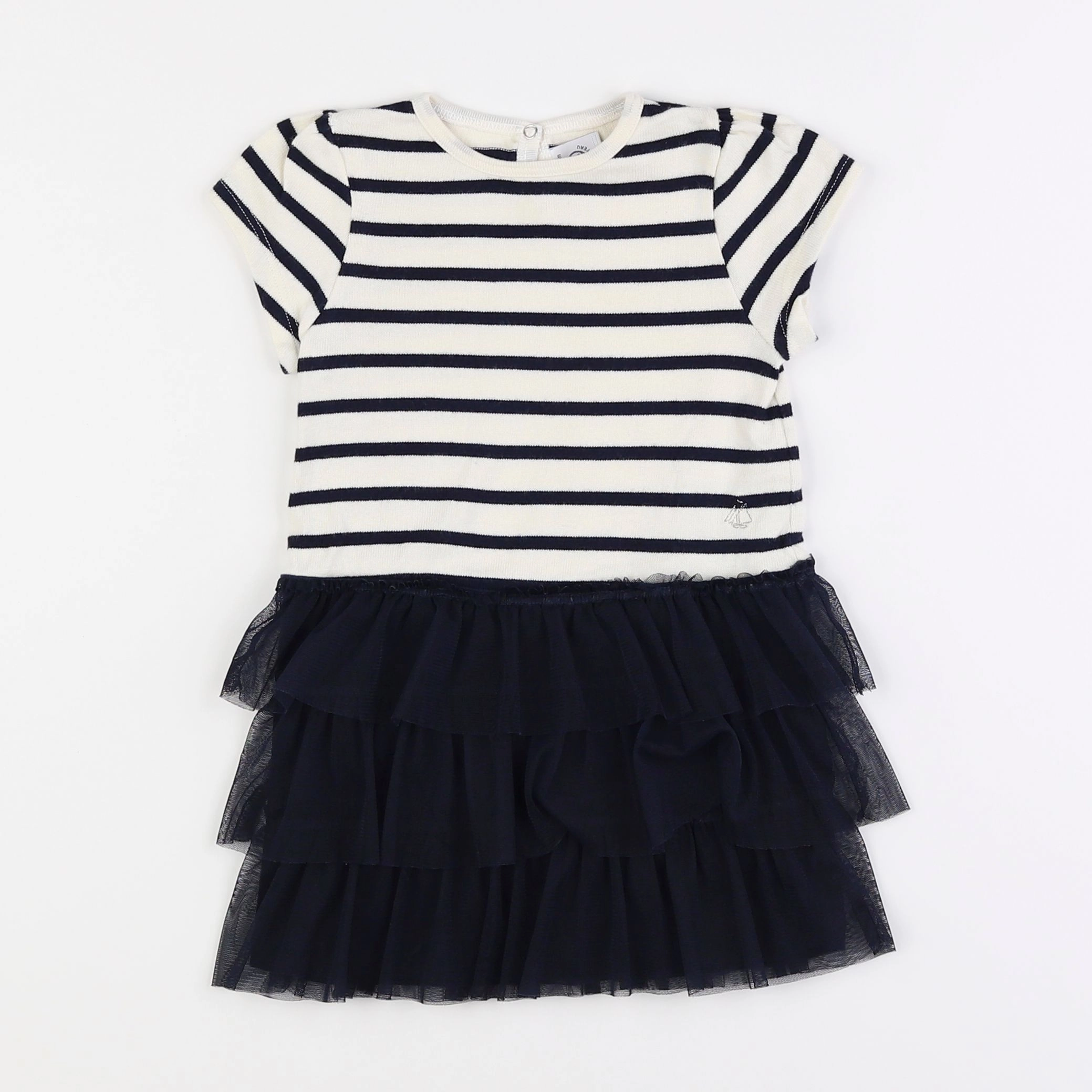 Petit Bateau - robe bleu - 2 ans