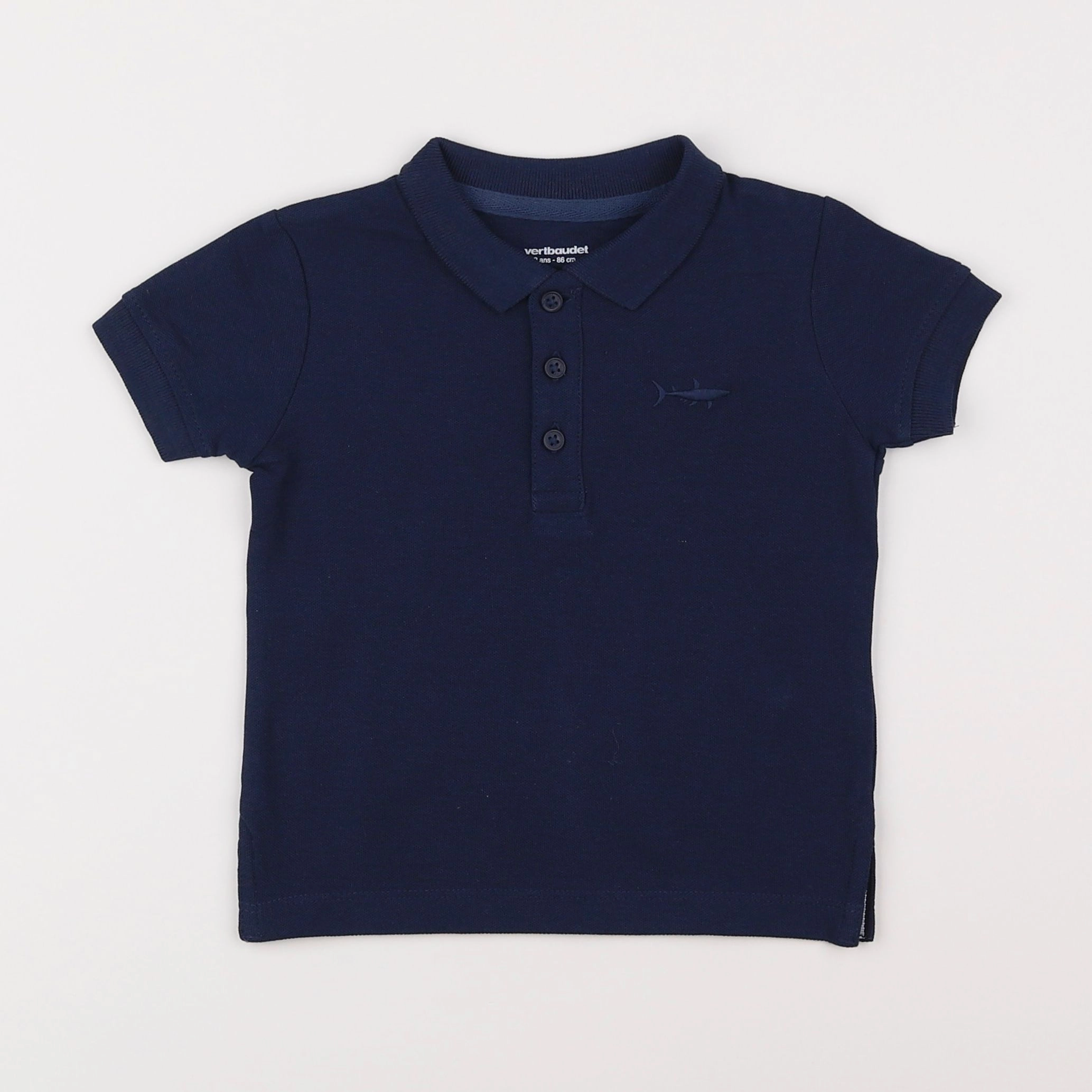 Vertbaudet - polo bleu - 2 ans