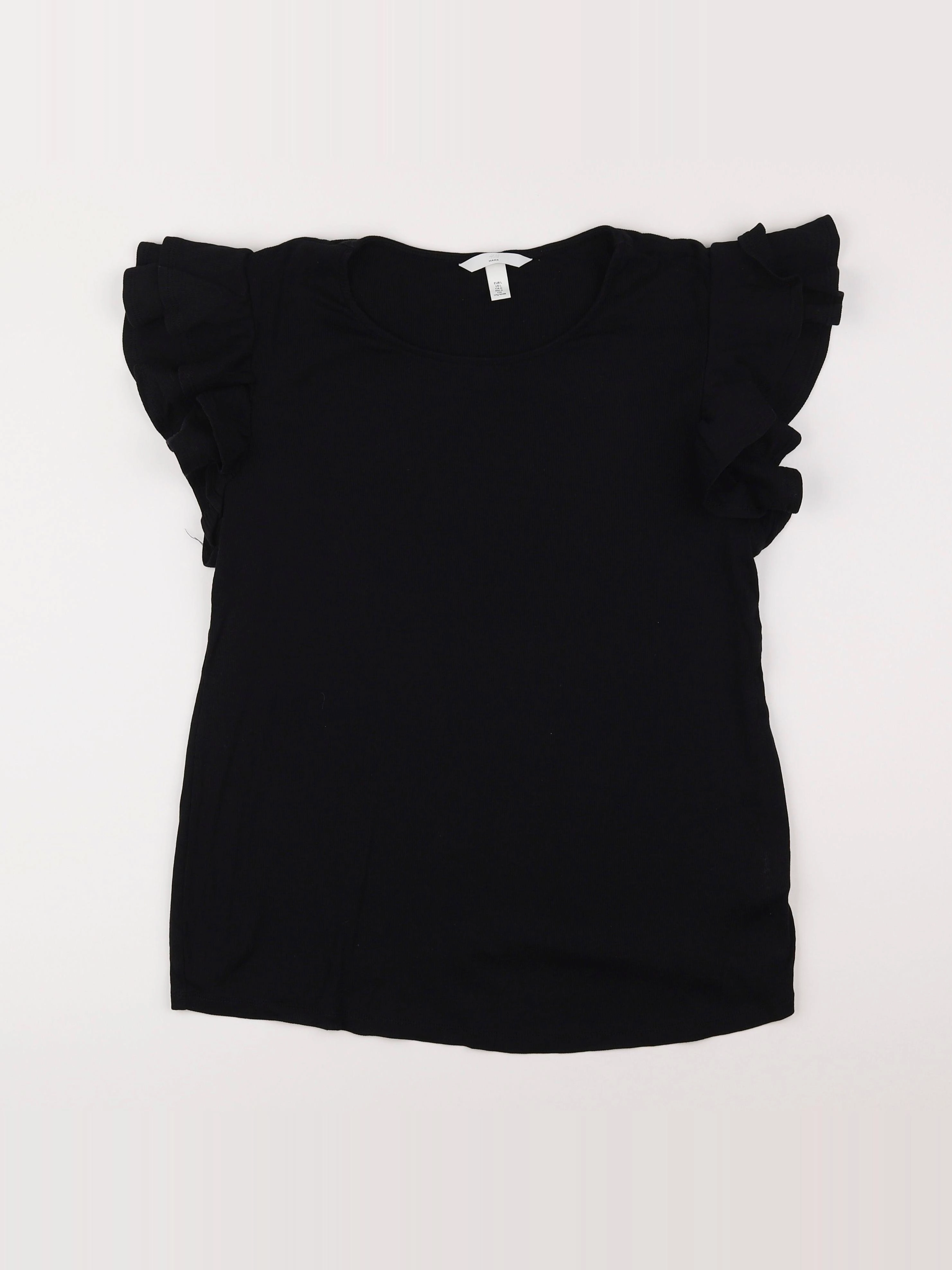 H&M - tee-shirt grossesse noir - 44 à 46