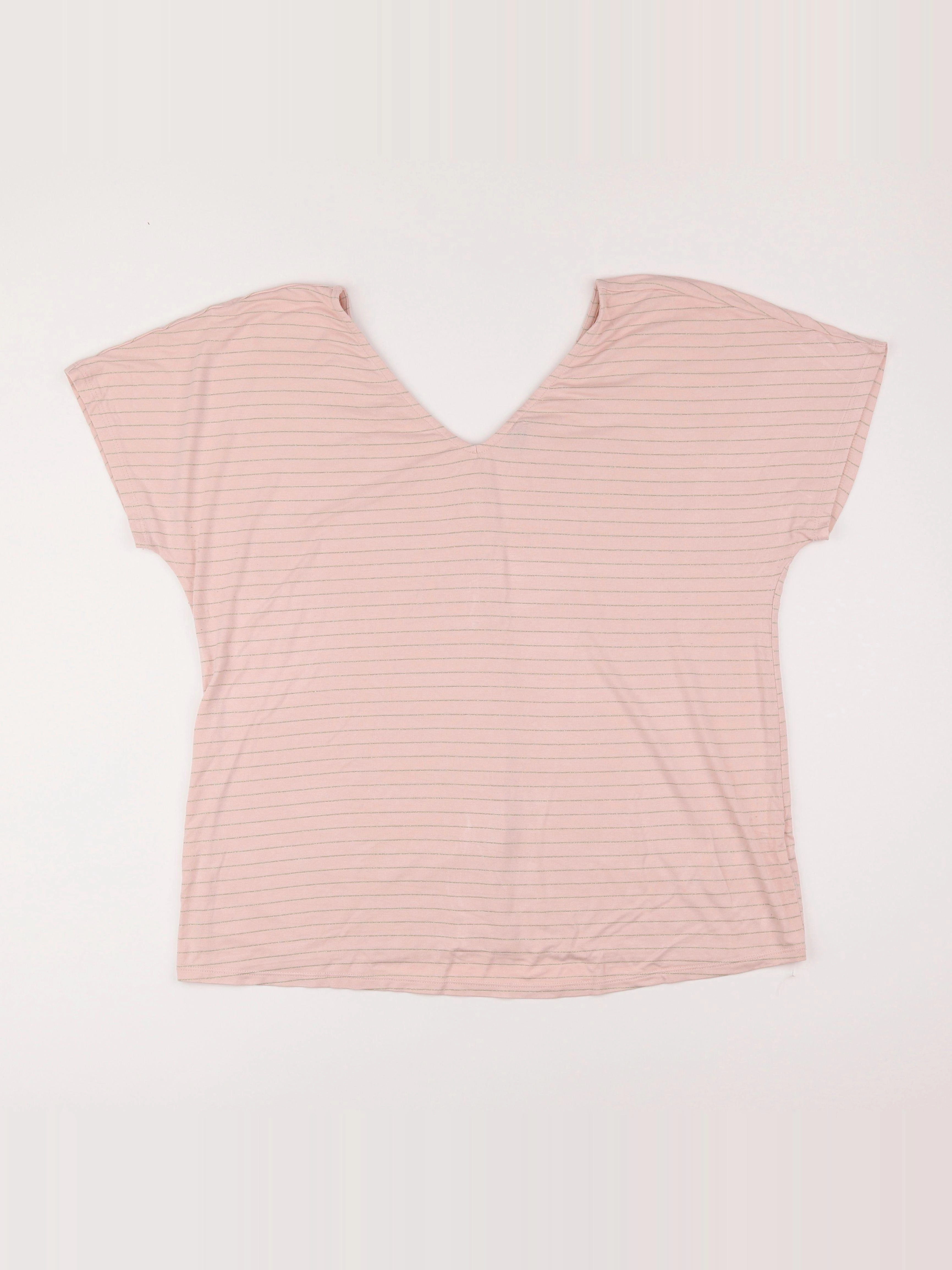 Kiabi - tee-shirt grossesse rose, or - 46 à 48