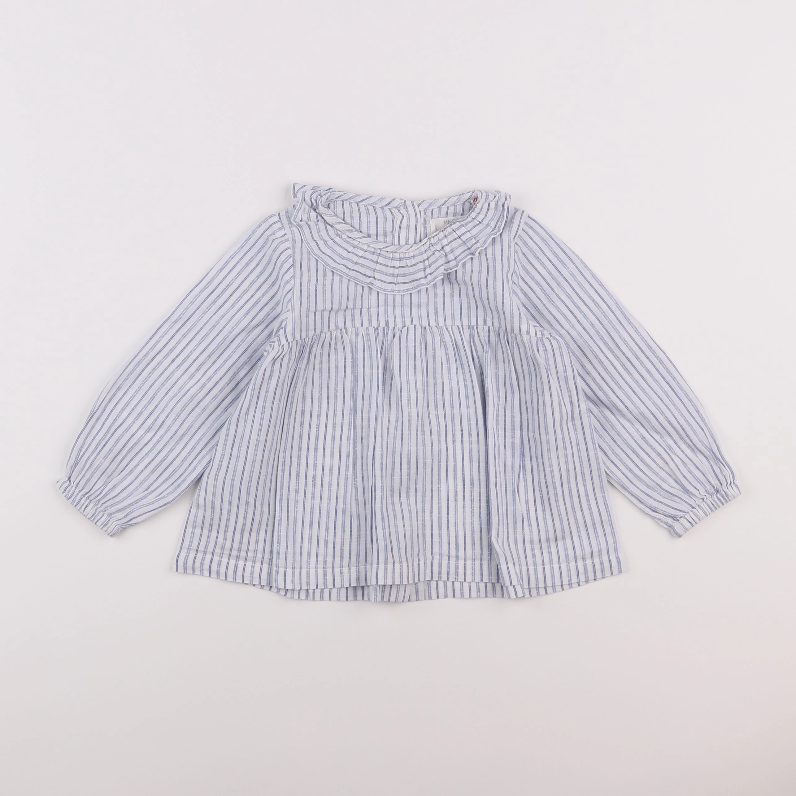 Mango - blouse bleu - 12/18 mois