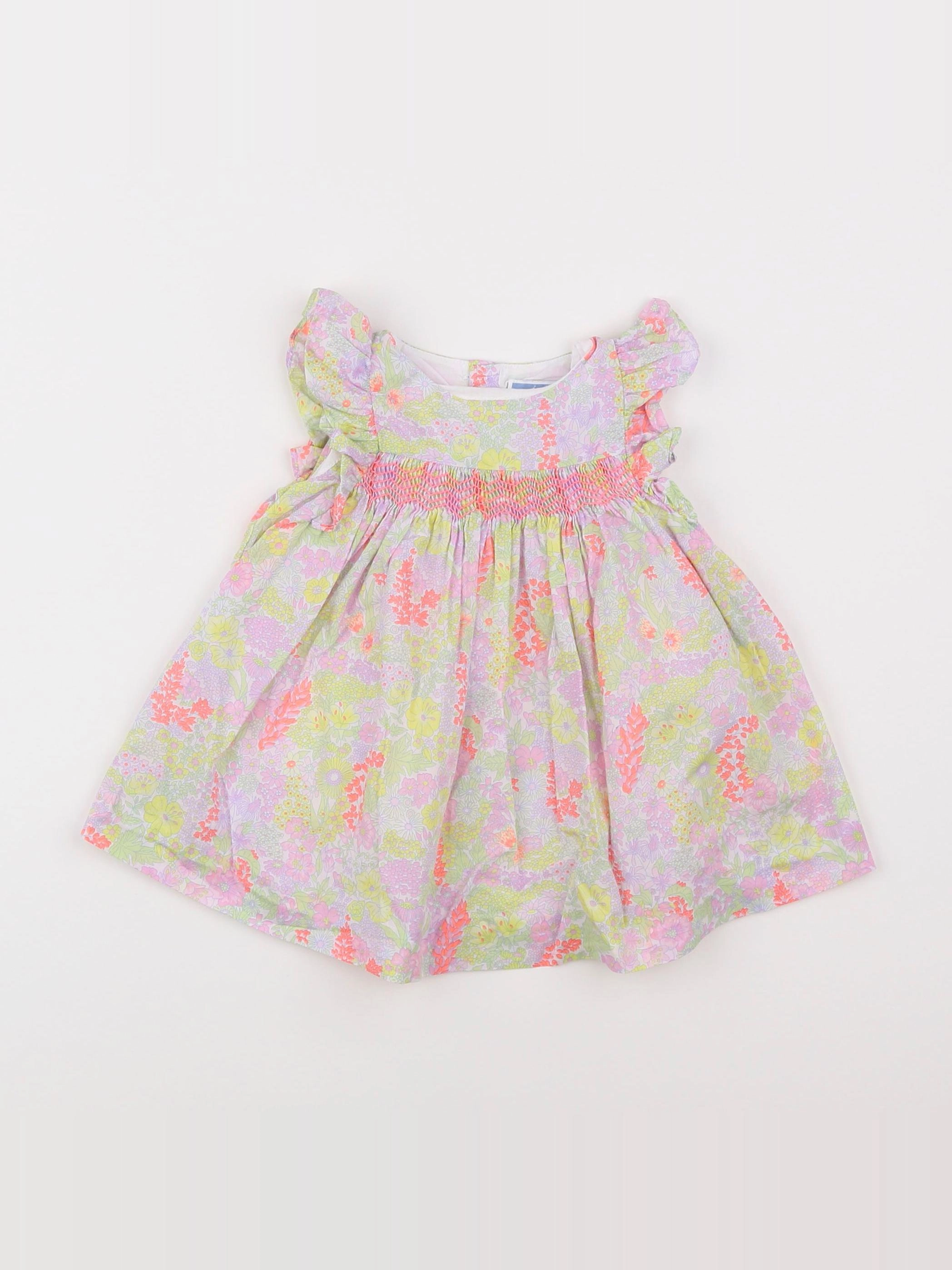 Jacadi - robe liberty multicolore - 6 mois