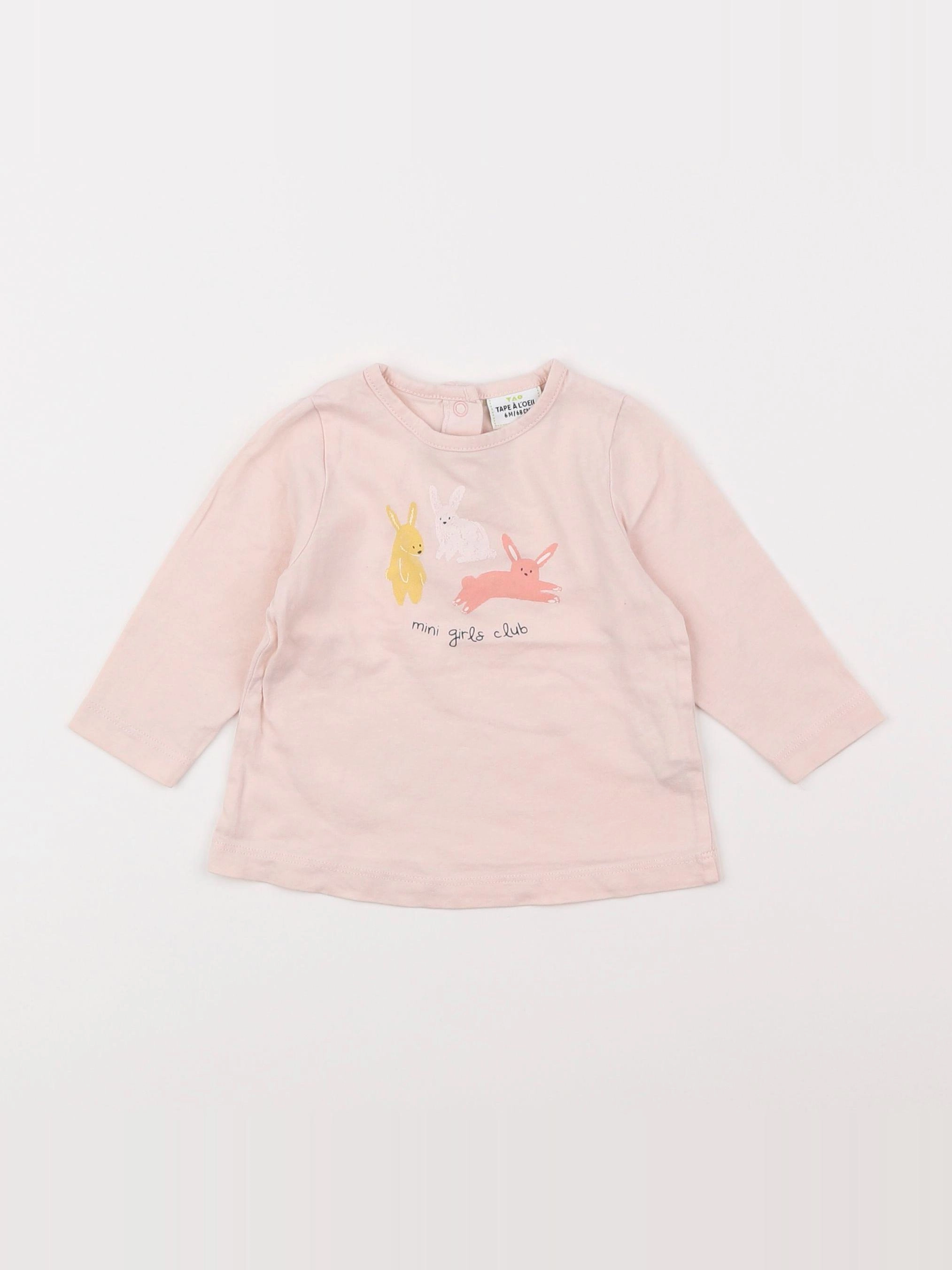 Tape à l'oeil - tee-shirt rose - 6 mois