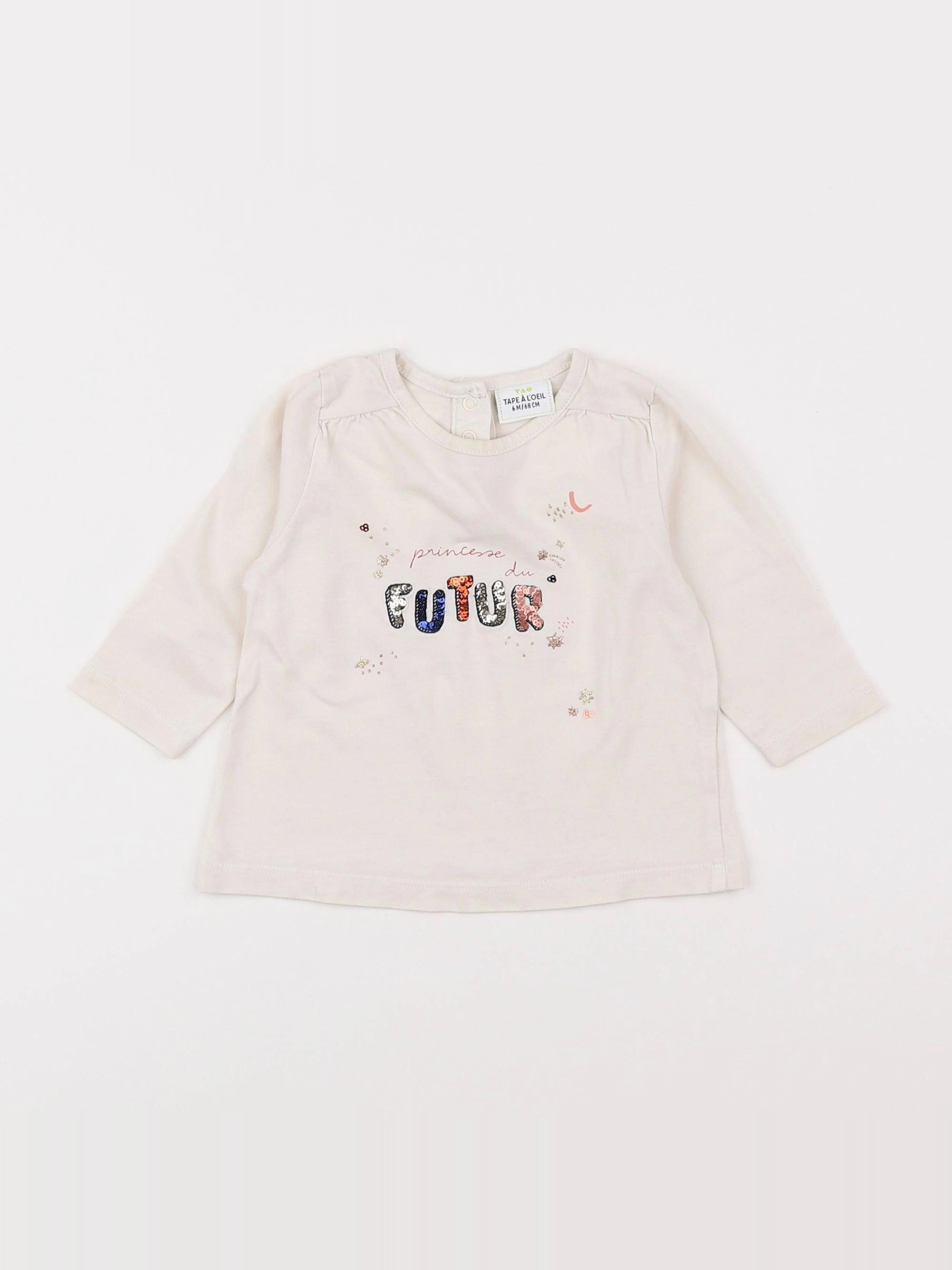 Tape à l'oeil - tee-shirt blanc - 6 mois