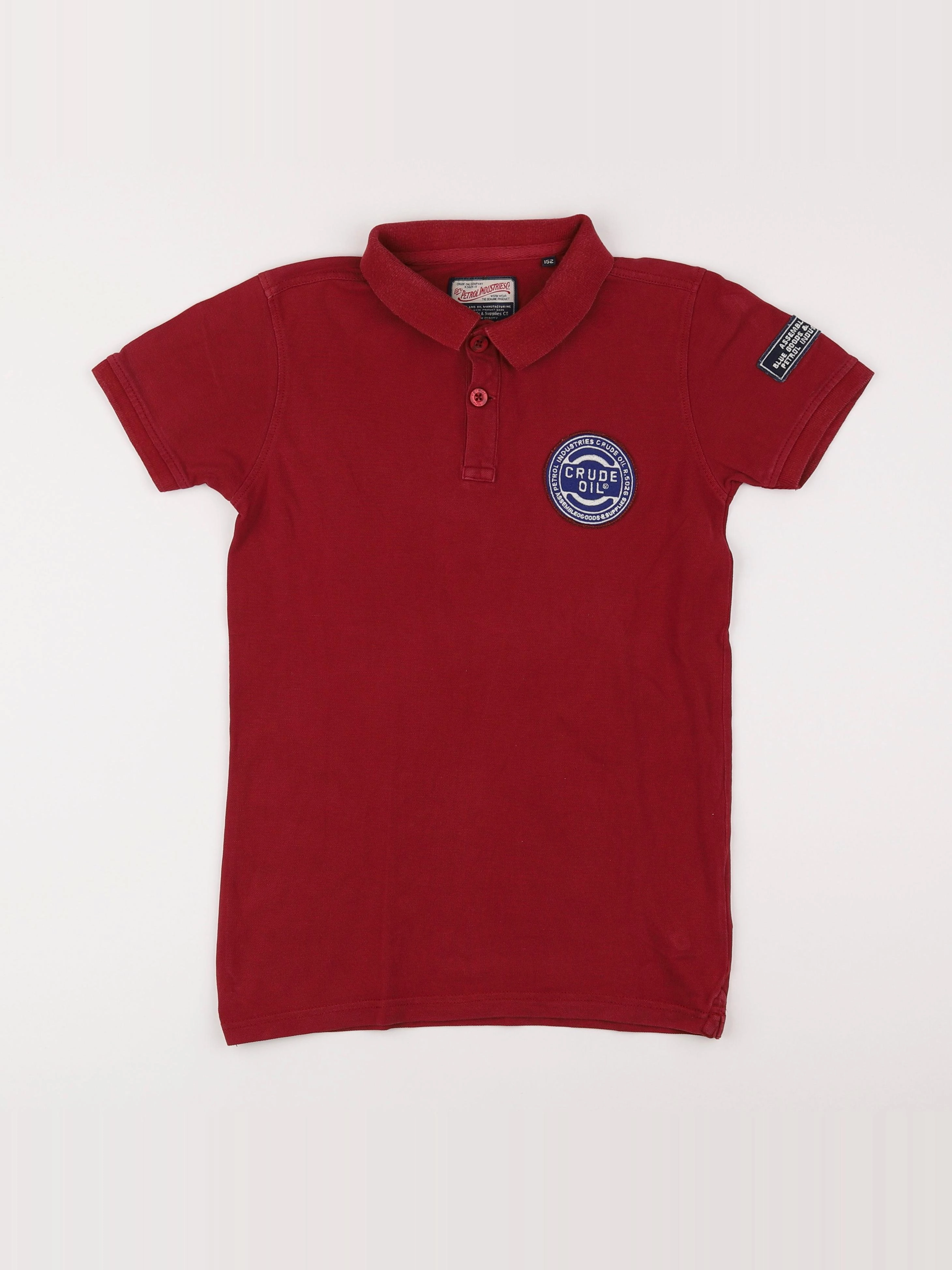 Petrol Industries - polo imprimé au dos rouge - 12 ans