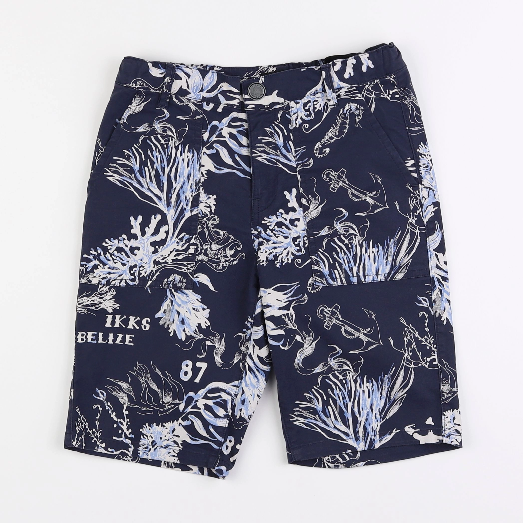 IKKS - short bleu - 10 ans