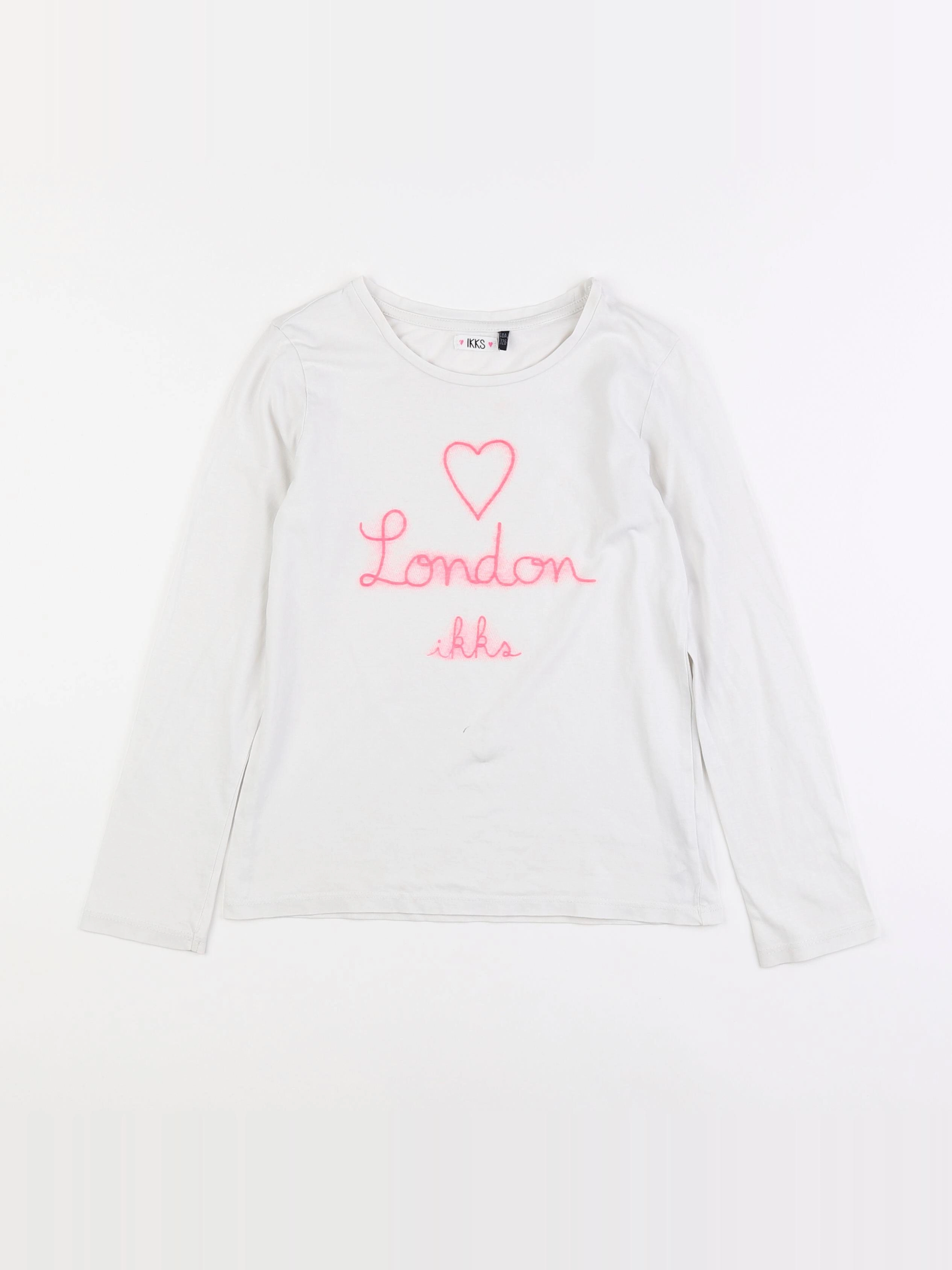 IKKS - tee-shirt blanc - 8 ans