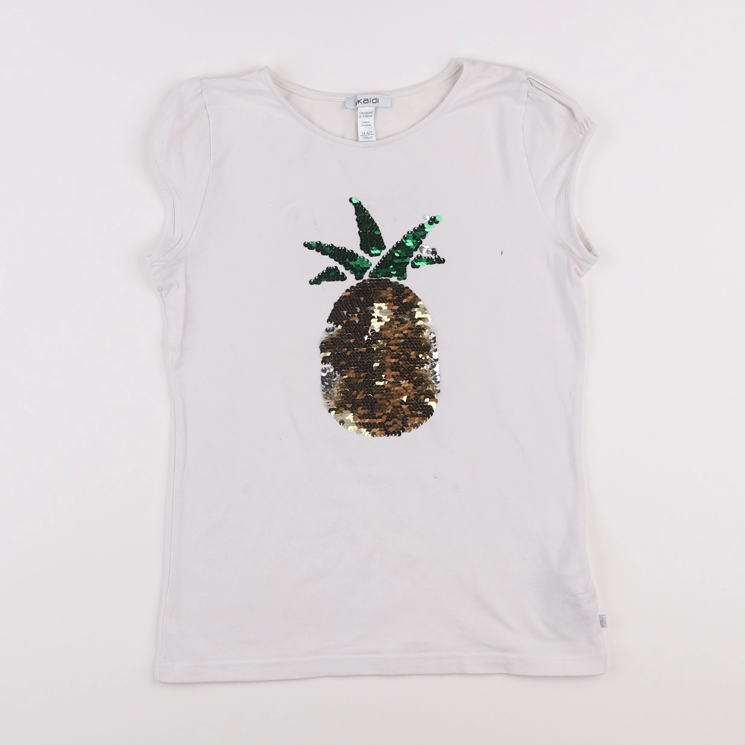 Okaidi - tee-shirt blanc - 14 ans
