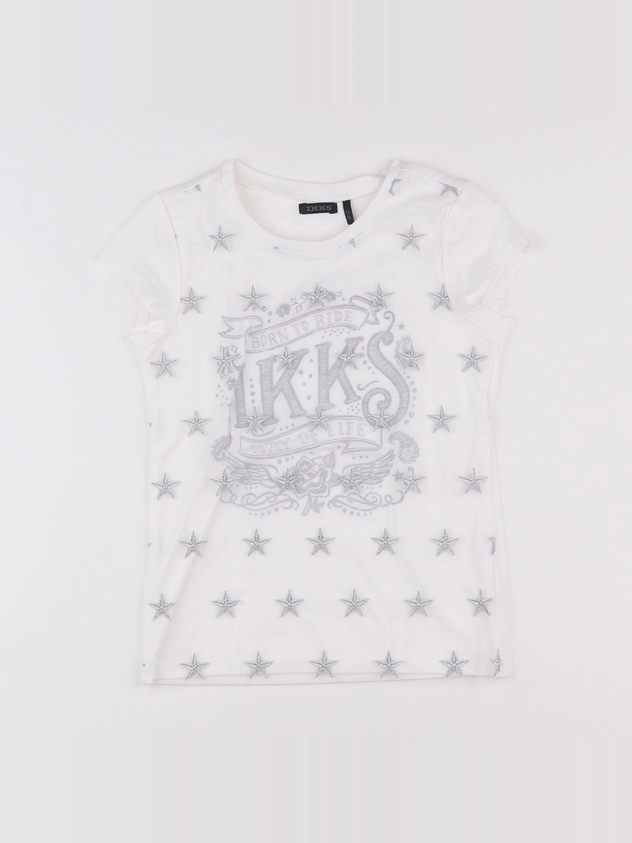 IKKS - tee-shirt blanc - 6 ans