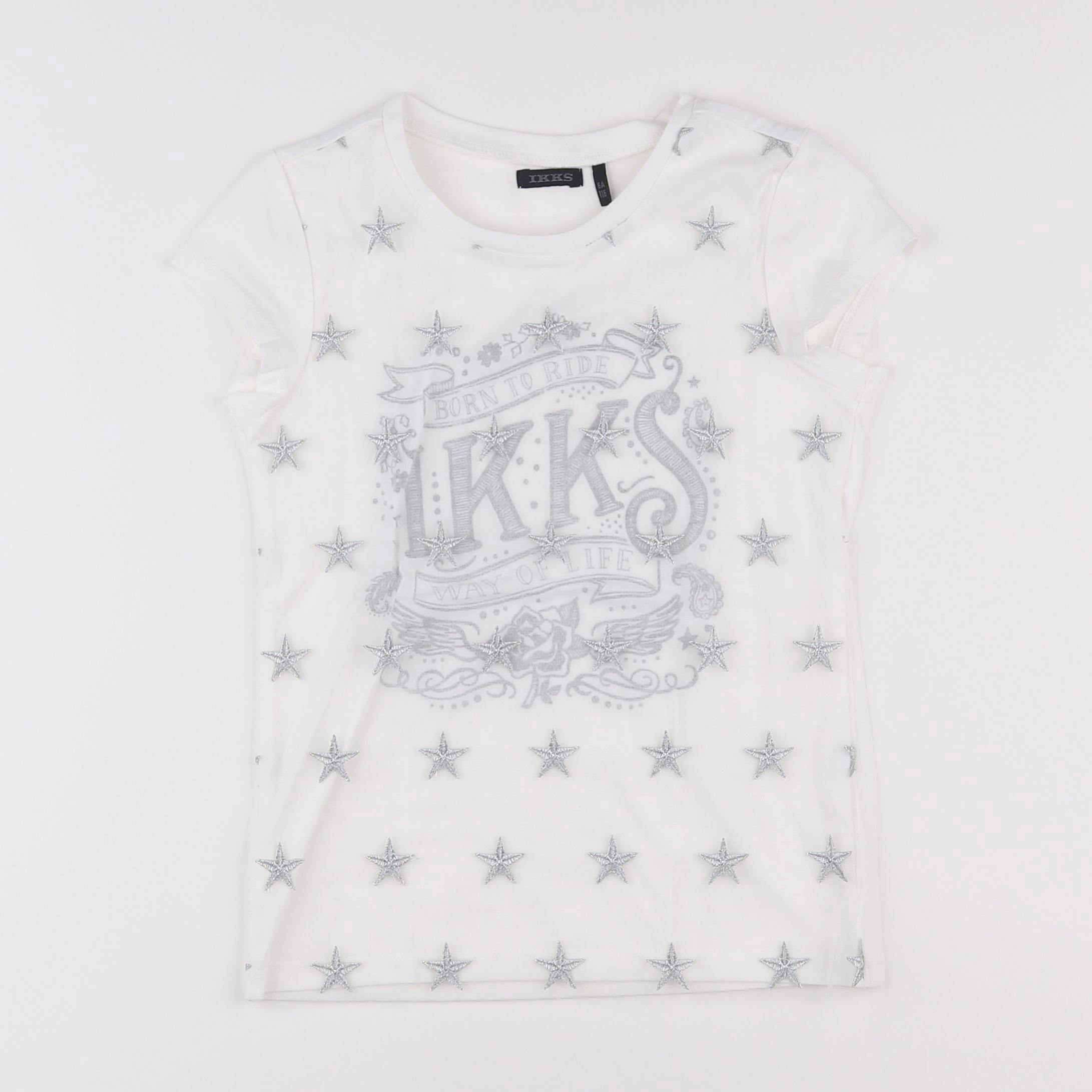 IKKS - tee-shirt blanc - 6 ans