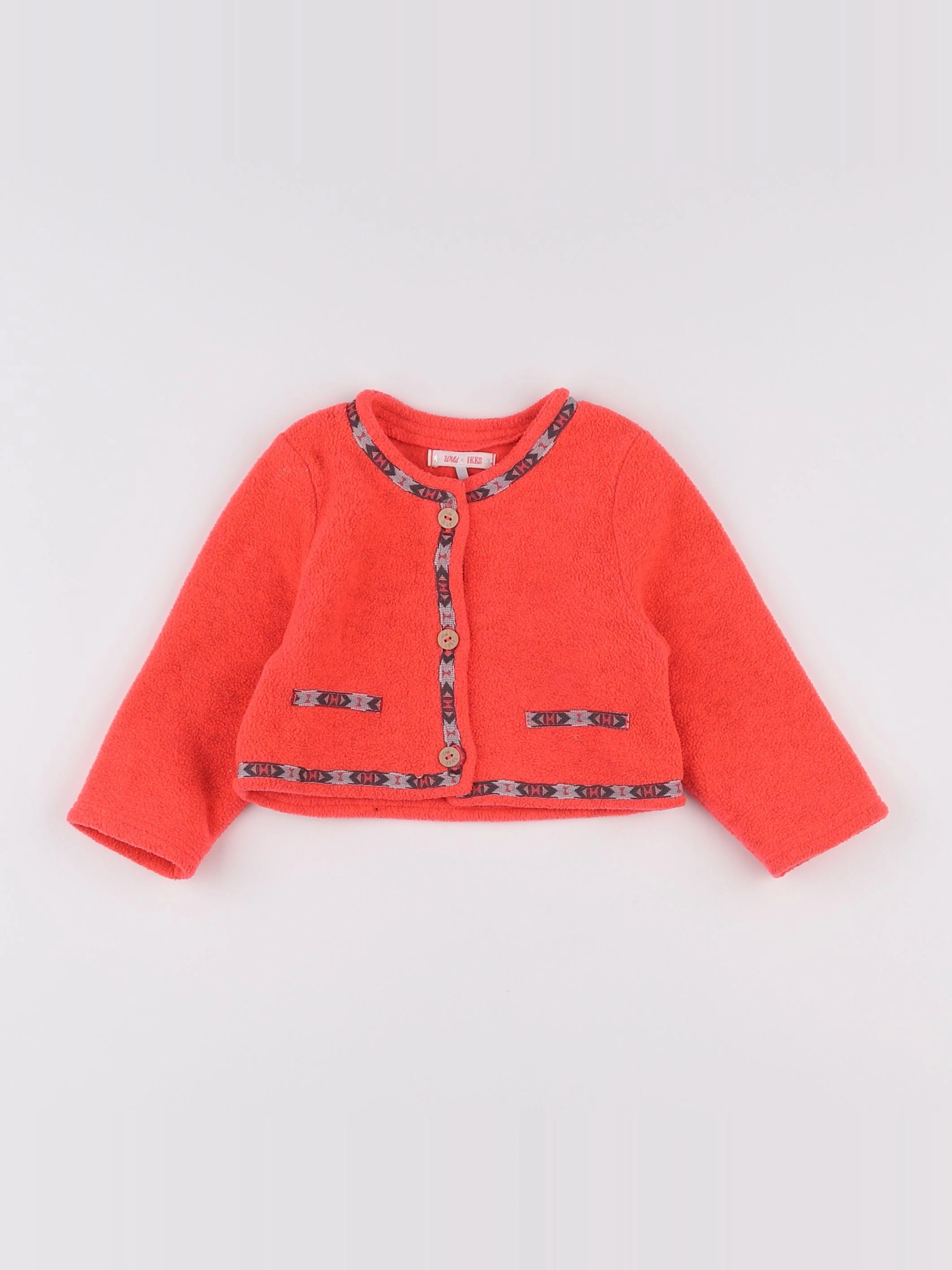 IKKS - veste rose fluo - 12 mois