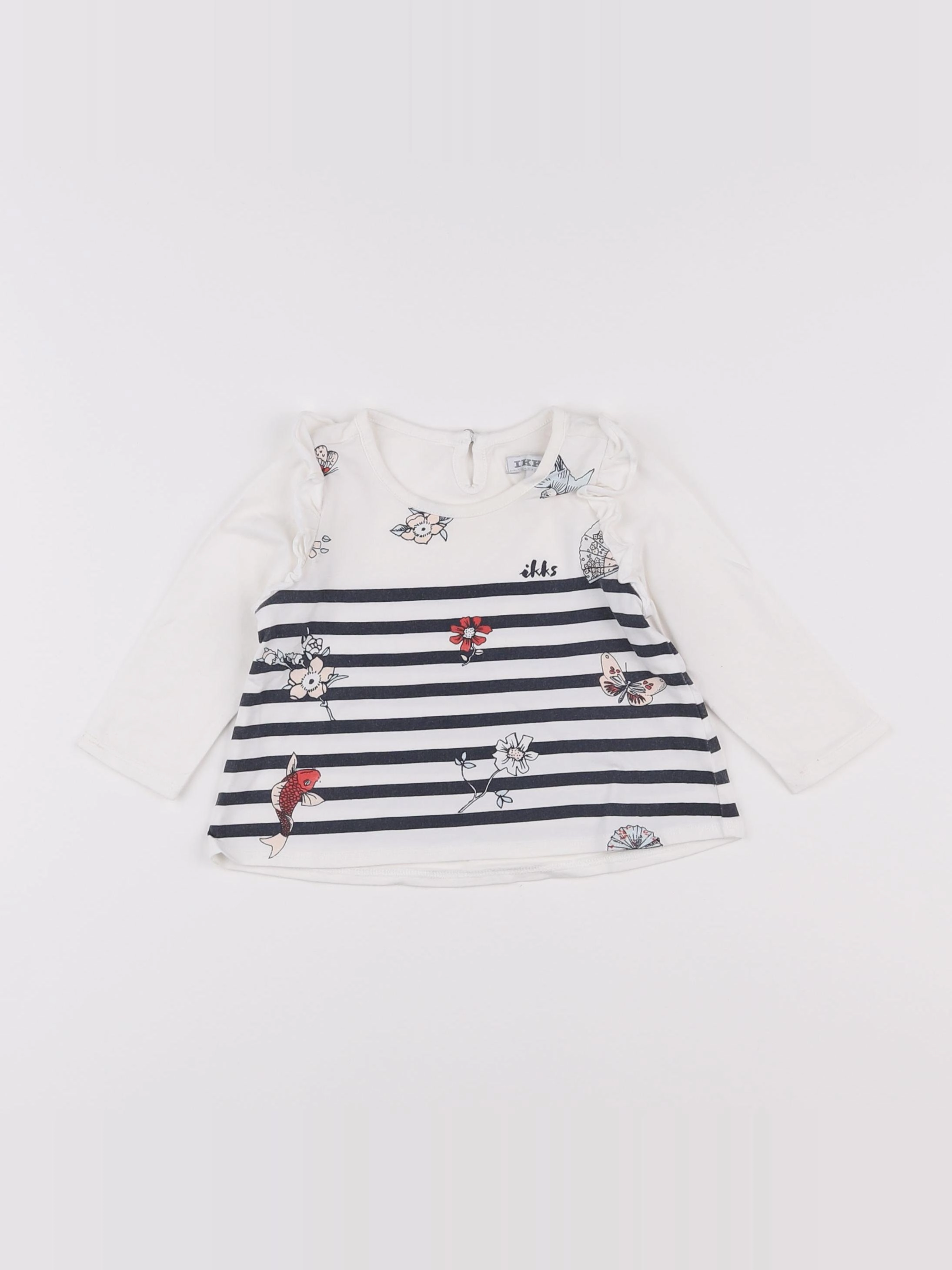 IKKS - tee-shirt blanc - 6 mois