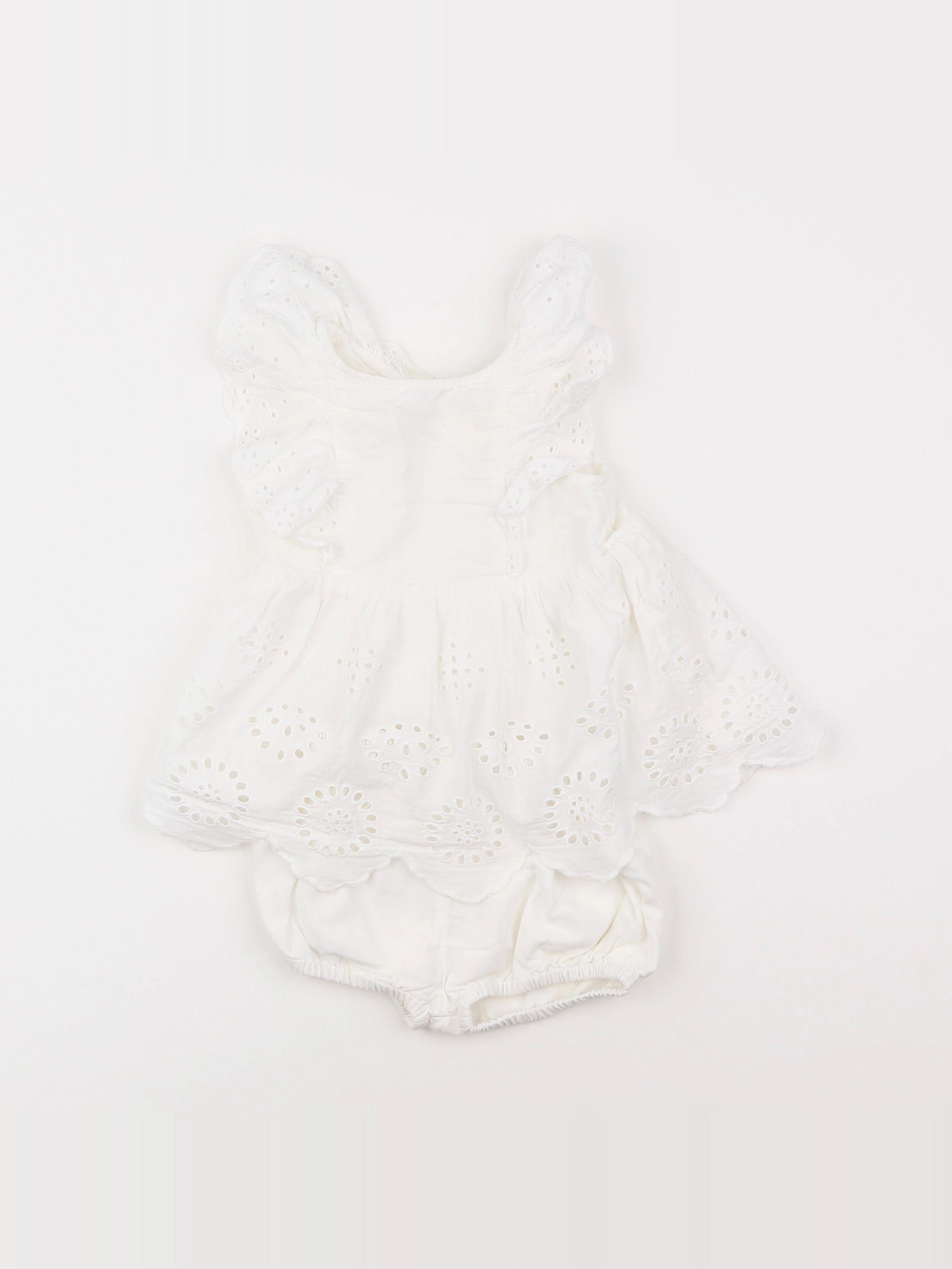 Vertbaudet - robe blanc - 3 mois