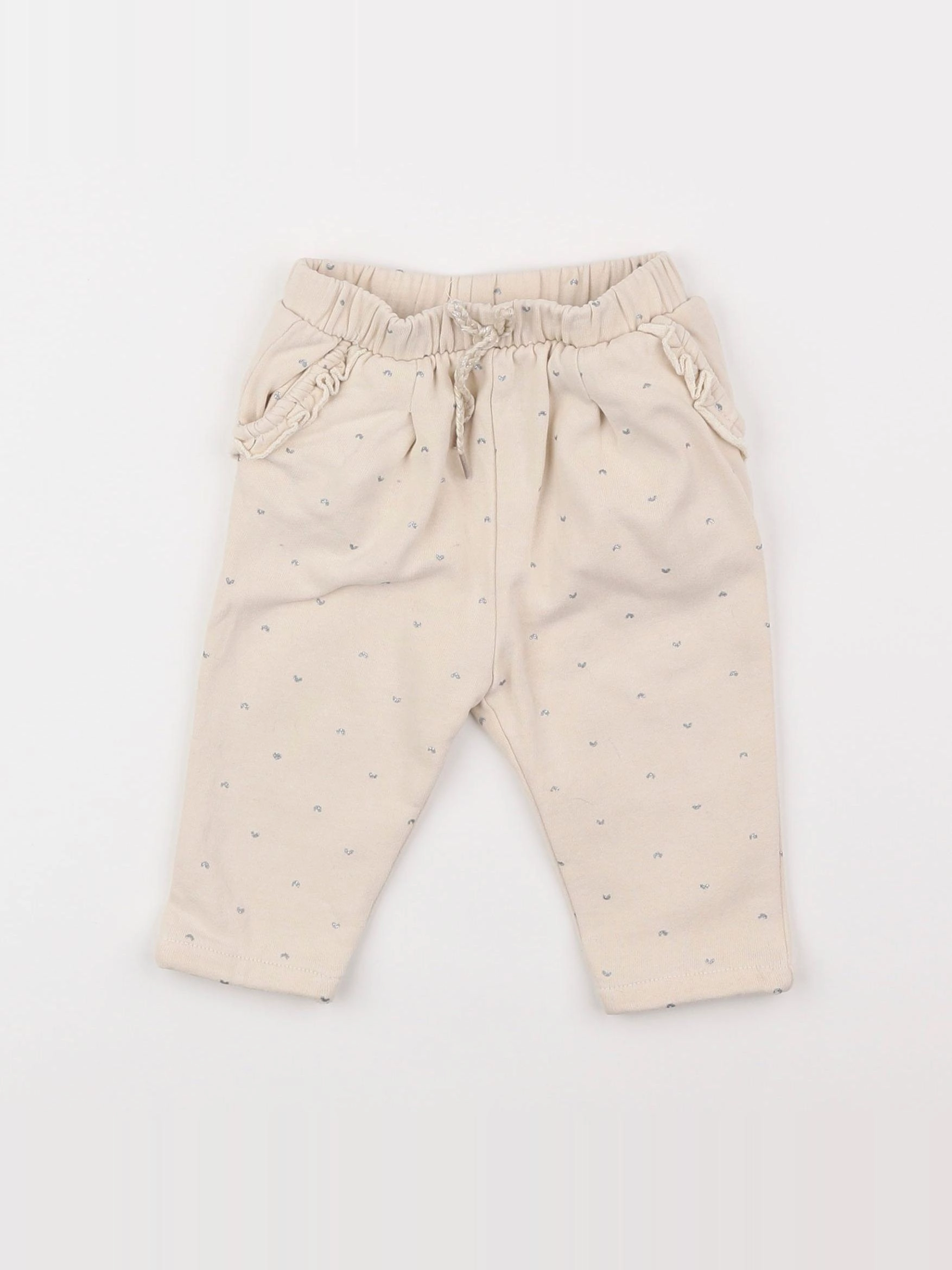 Vertbaudet - pantalon beige - 6 mois