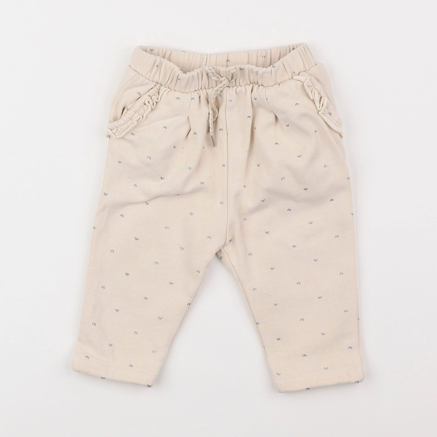 Vertbaudet - pantalon beige - 6 mois