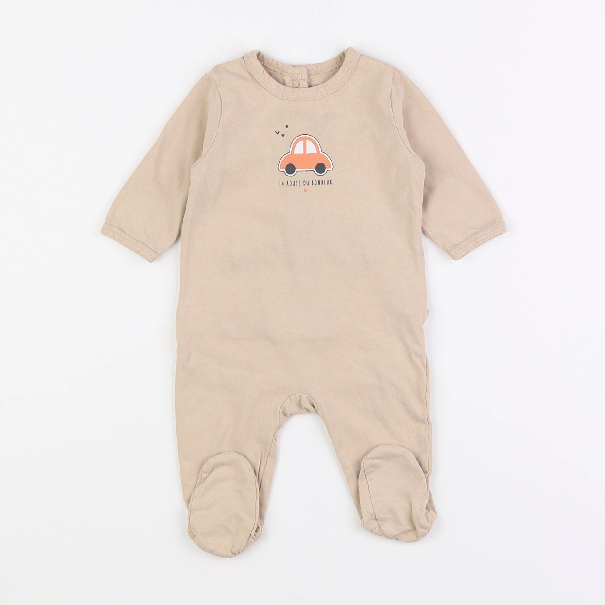 Vertbaudet - pyjama beige - 3 mois