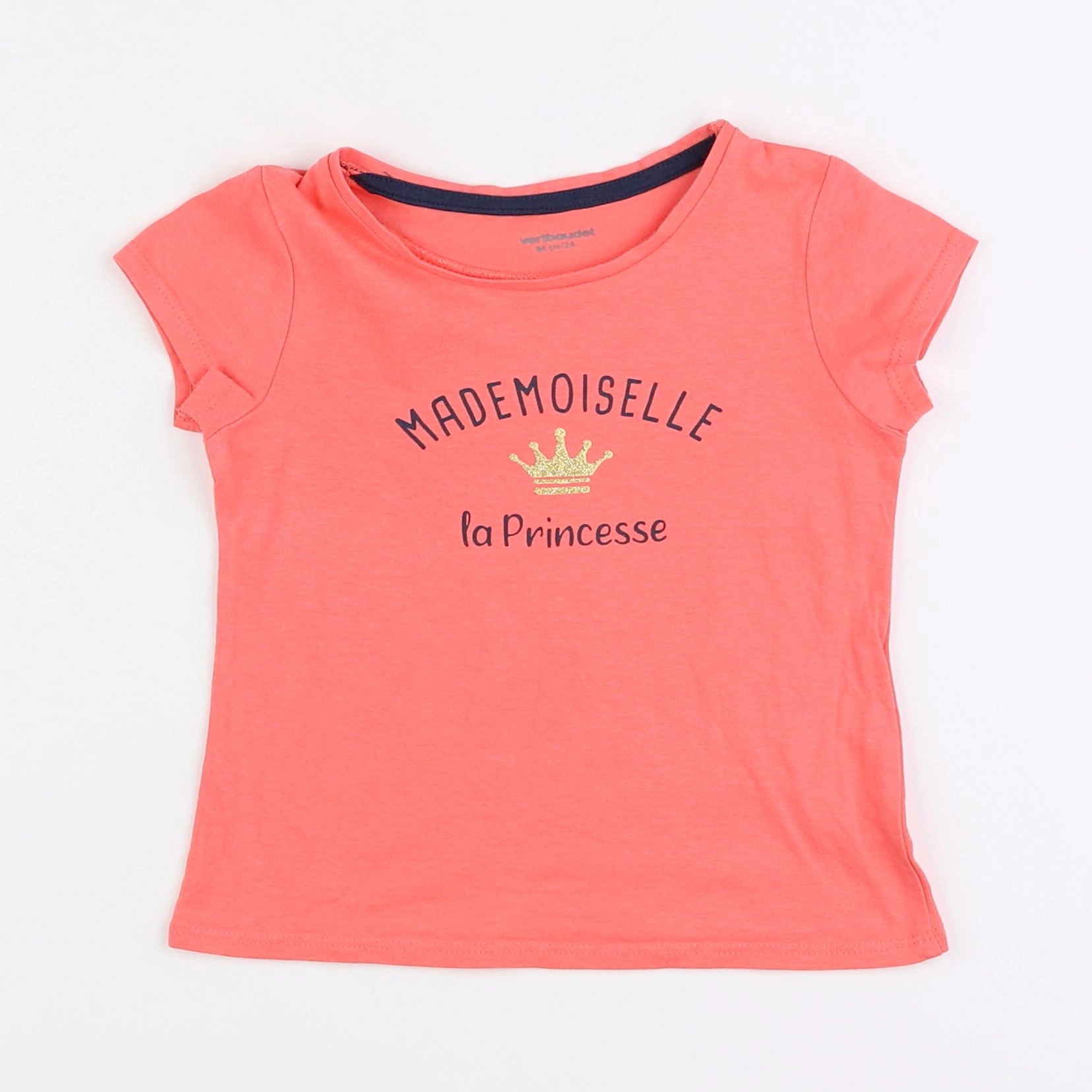 Vertbaudet - tee-shirt rose - 2 ans