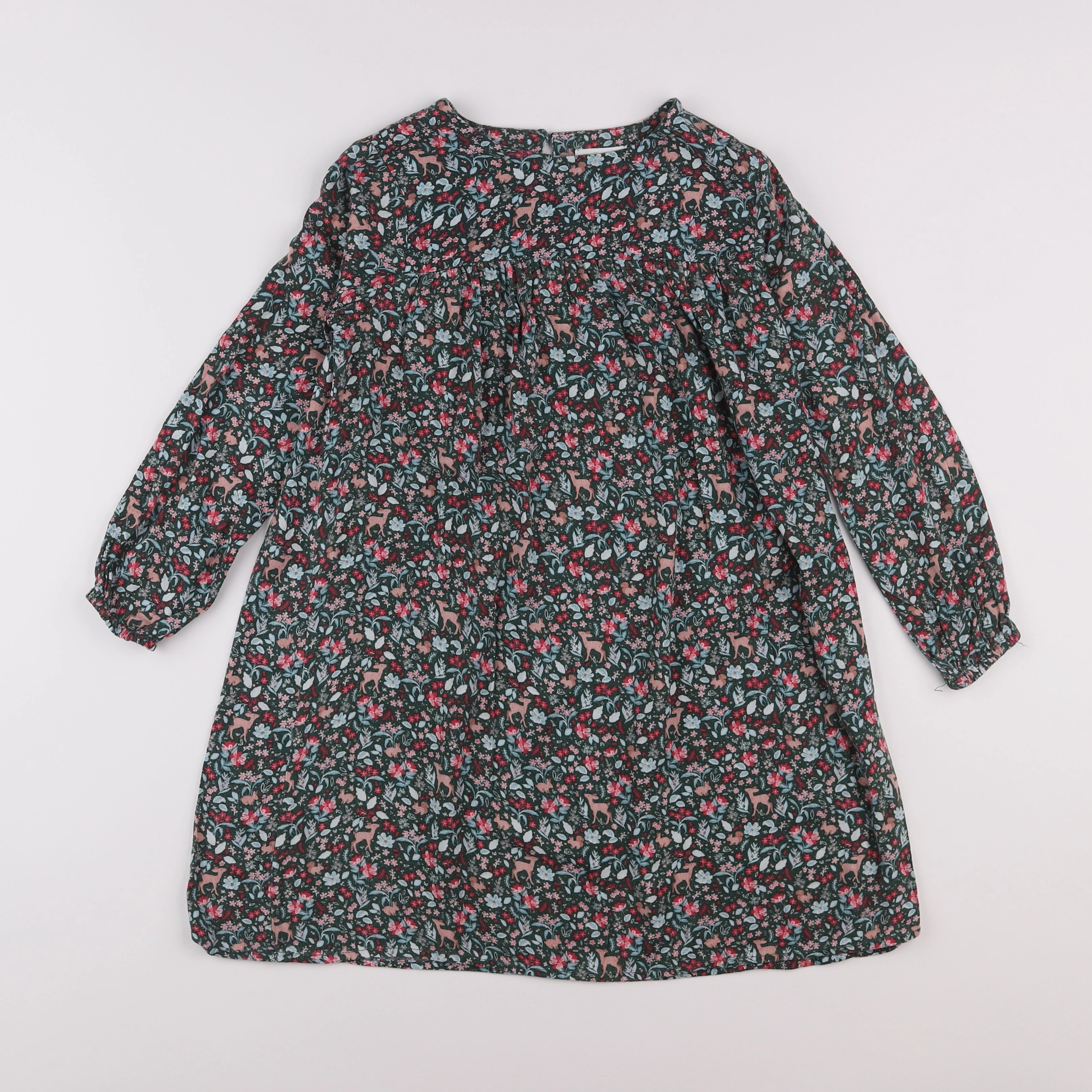 Vertbaudet - robe vert - 8 ans