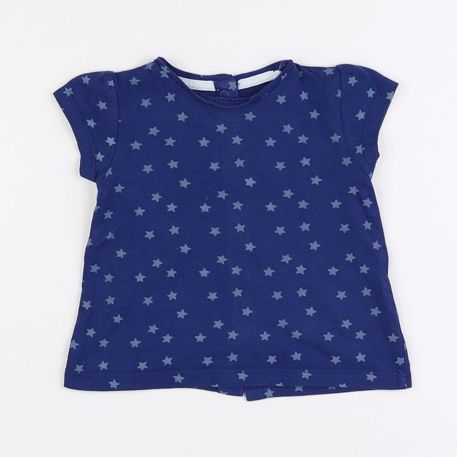 Vertbaudet - tee-shirt bleu - 6 mois