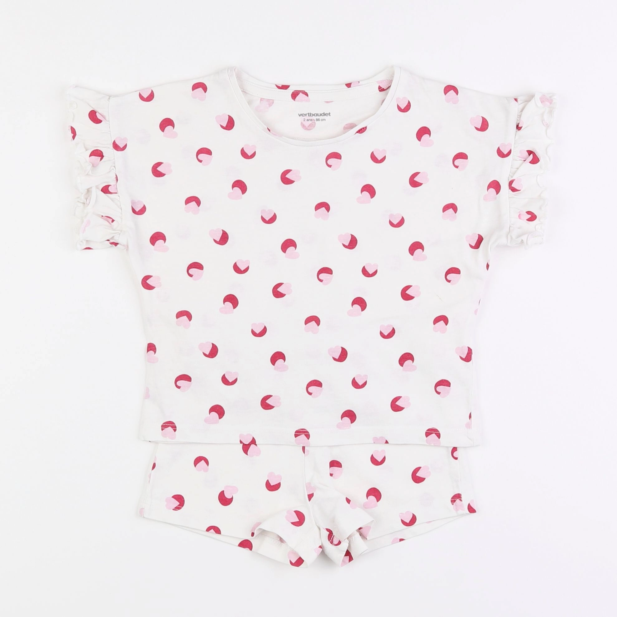 Vertbaudet - pyjama coton blanc - 2 ans