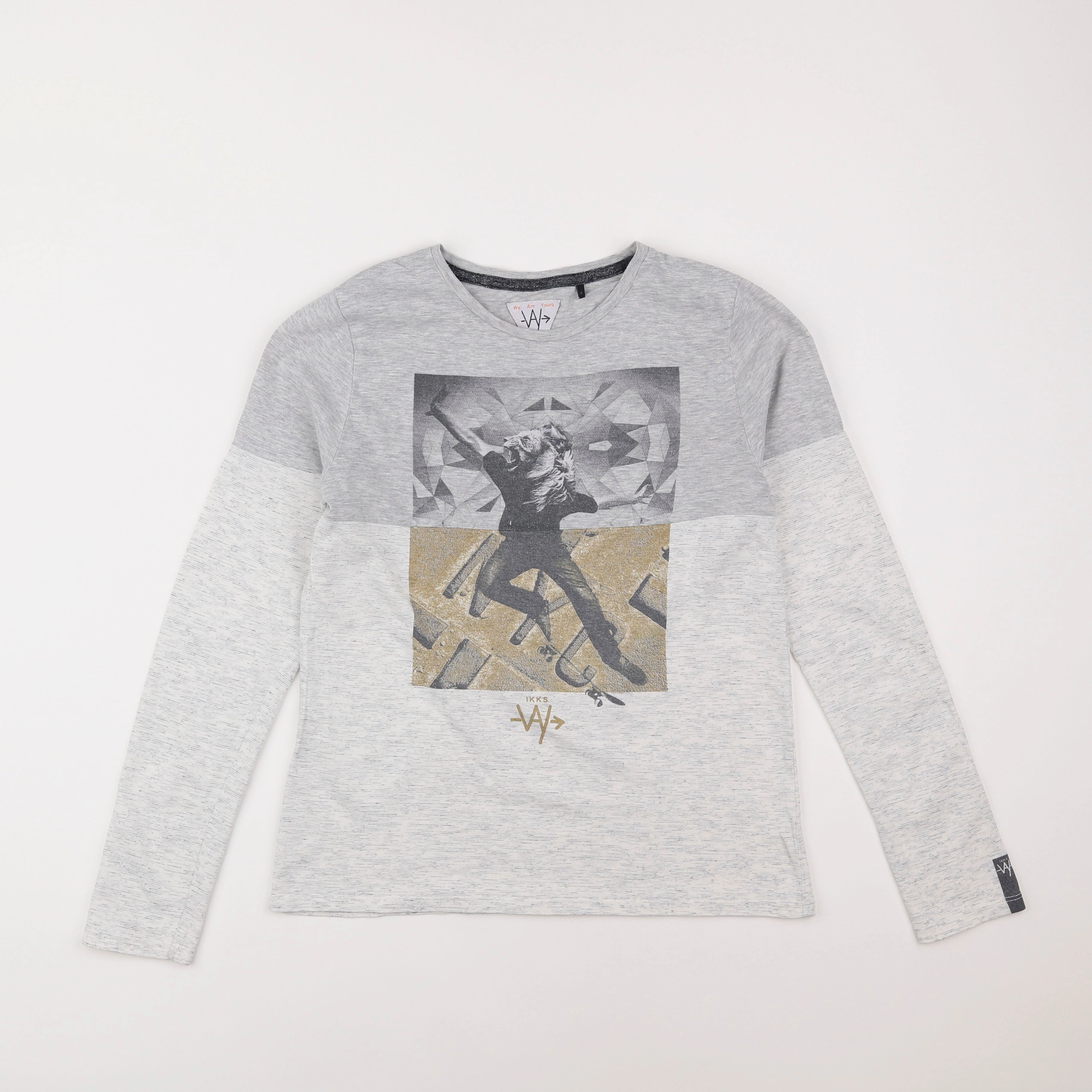 IKKS - tee-shirt gris - 14 ans