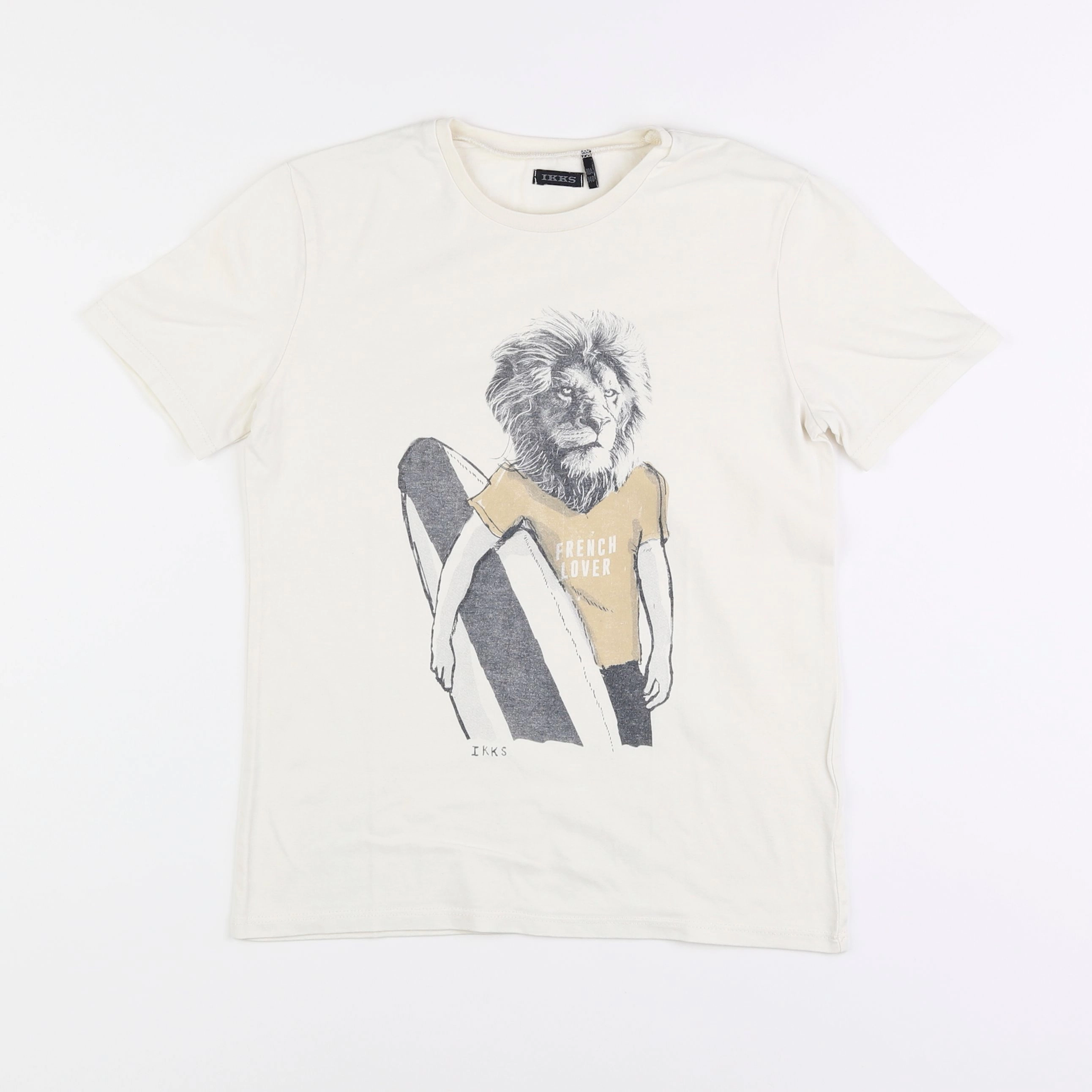 IKKS - tee-shirt beige - 10 ans