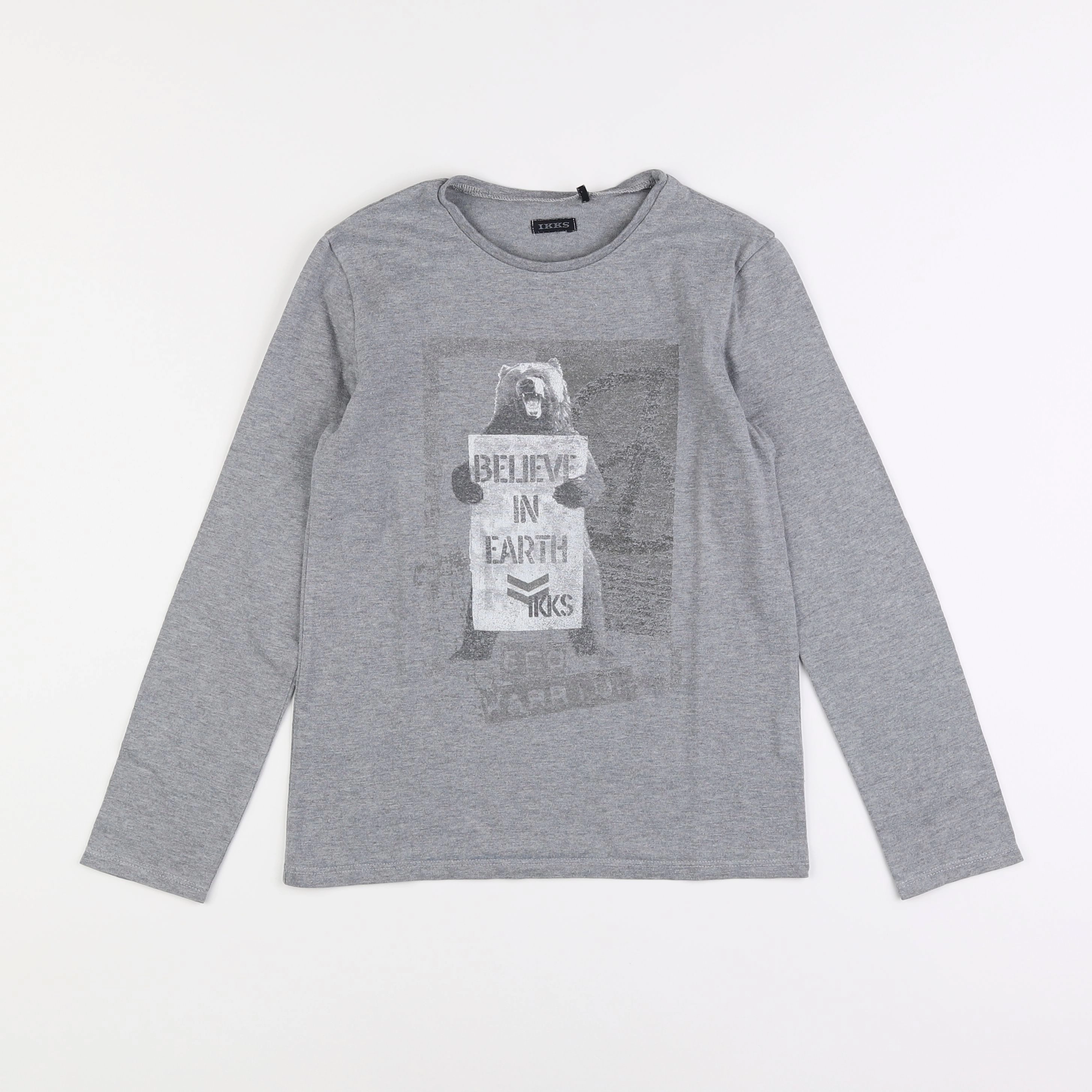 IKKS - tee-shirt gris - 10 ans