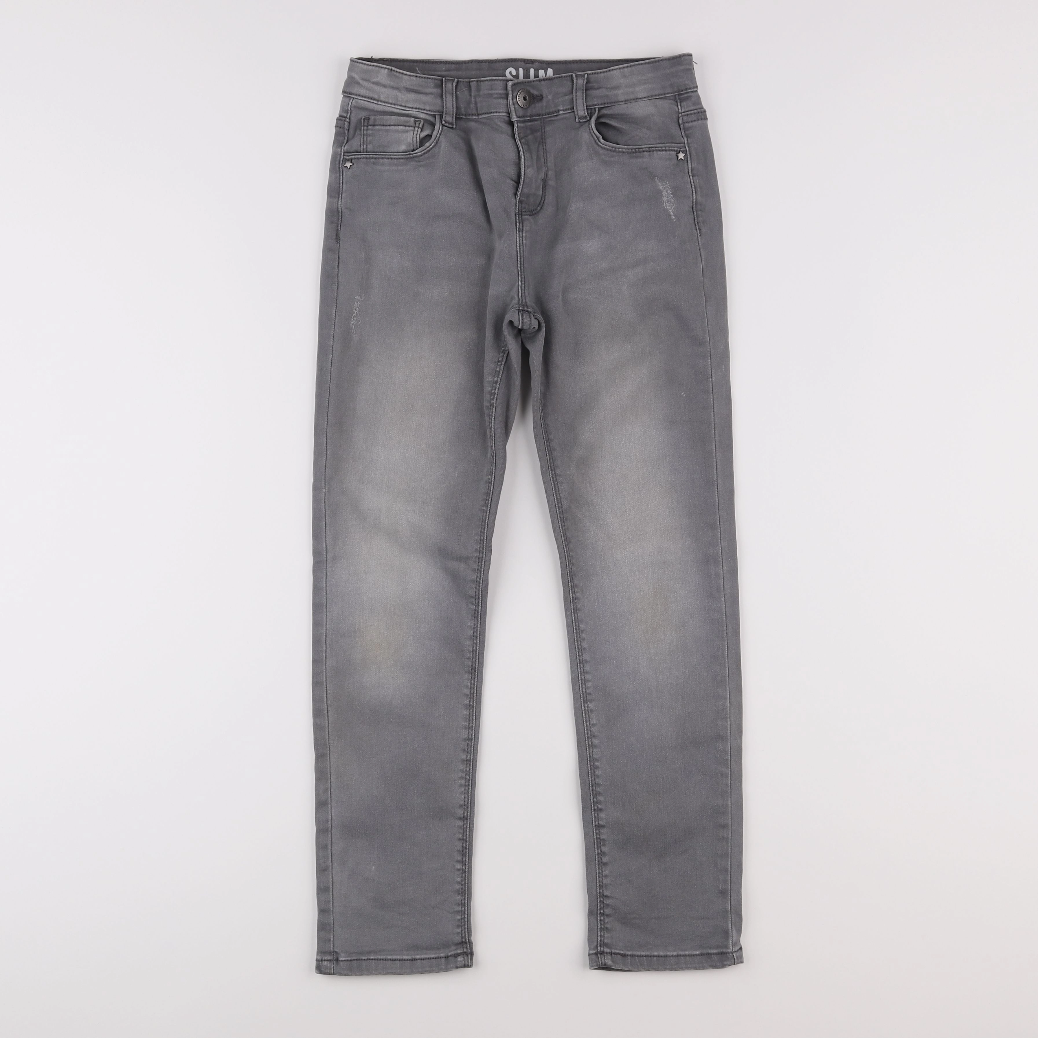 Vertbaudet - jean gris - 10 ans