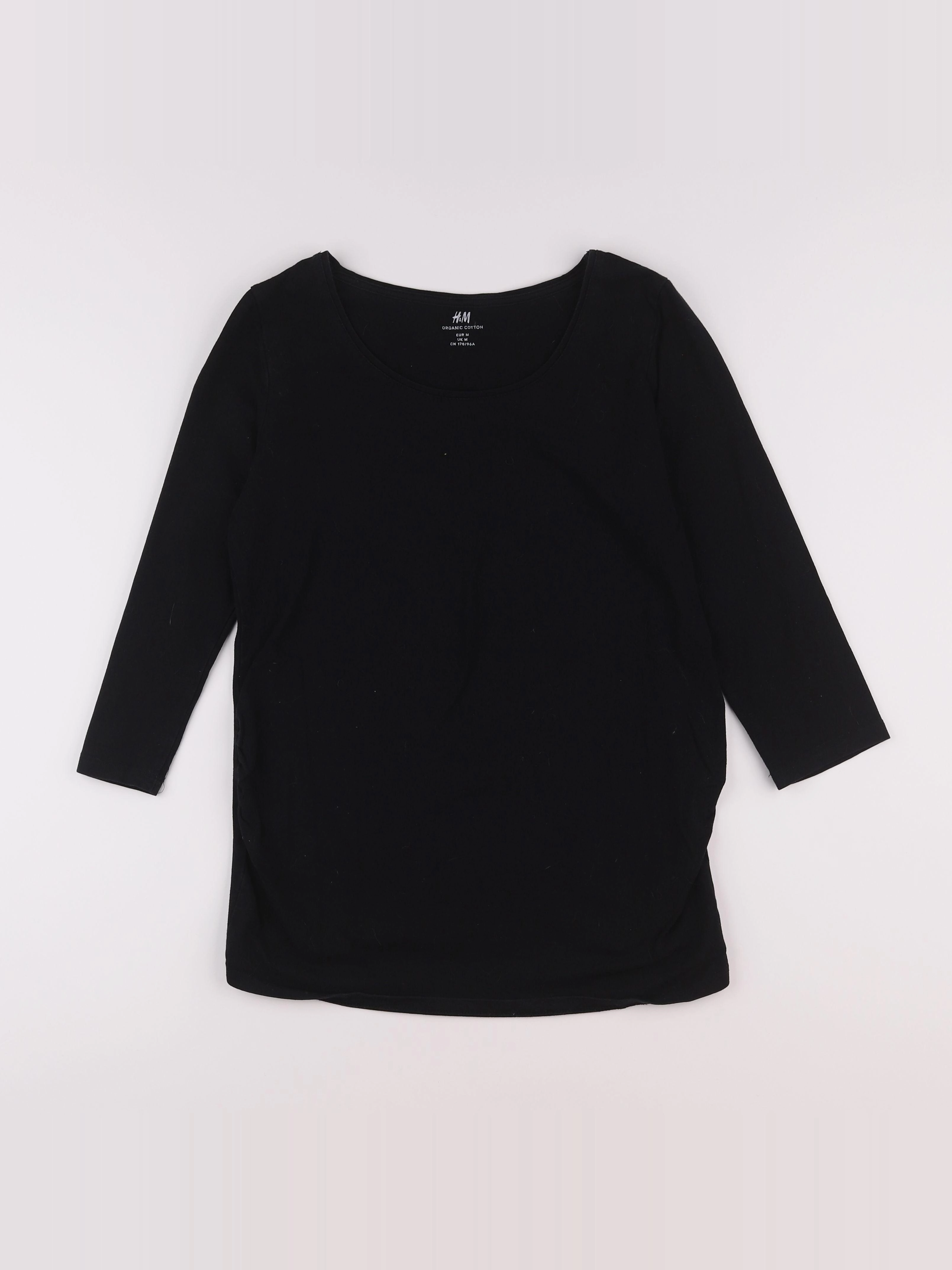 H&M - tee-shirt grossesse noir - 38 à 40