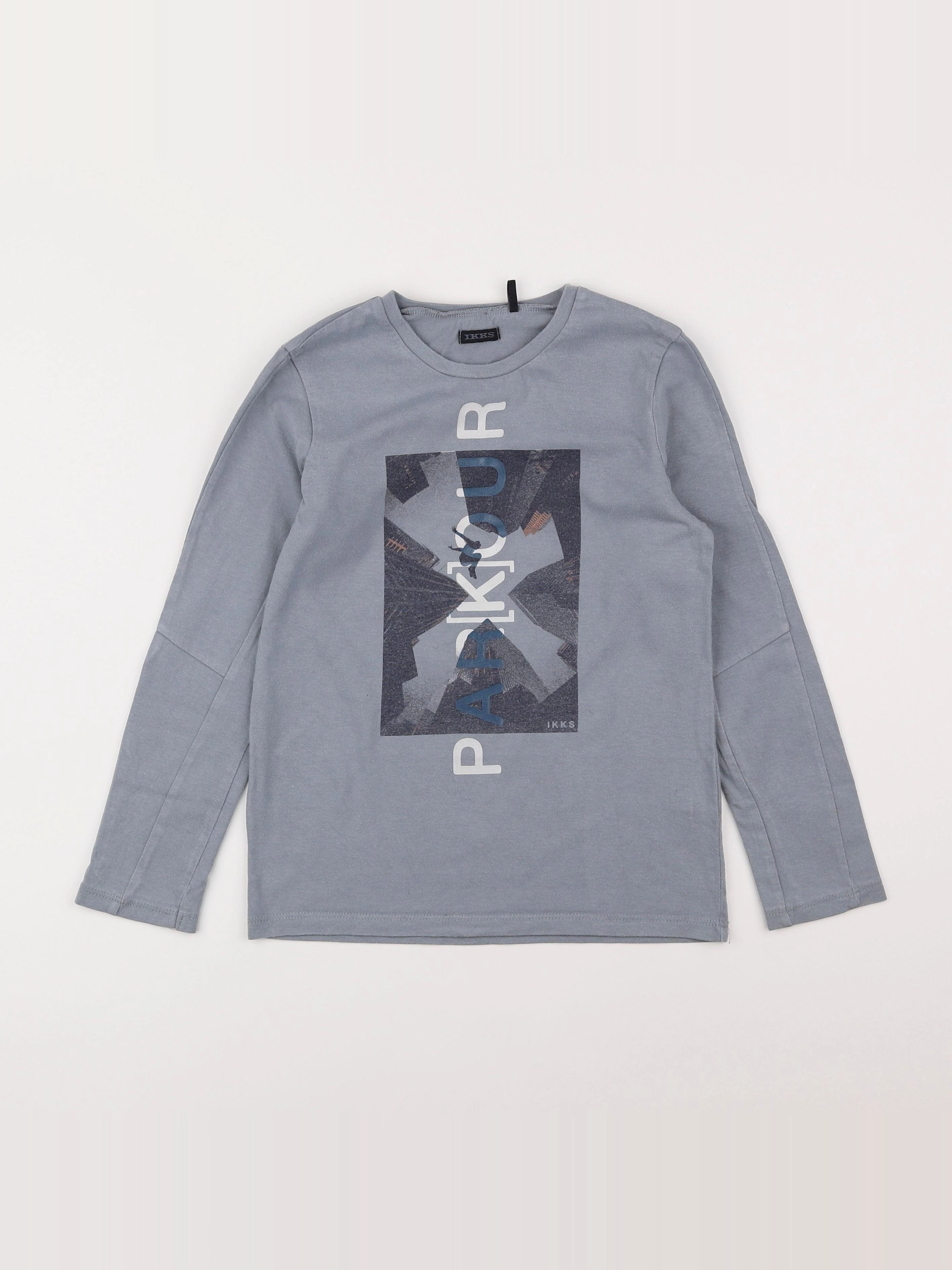 IKKS - tee-shirt gris - 8 ans