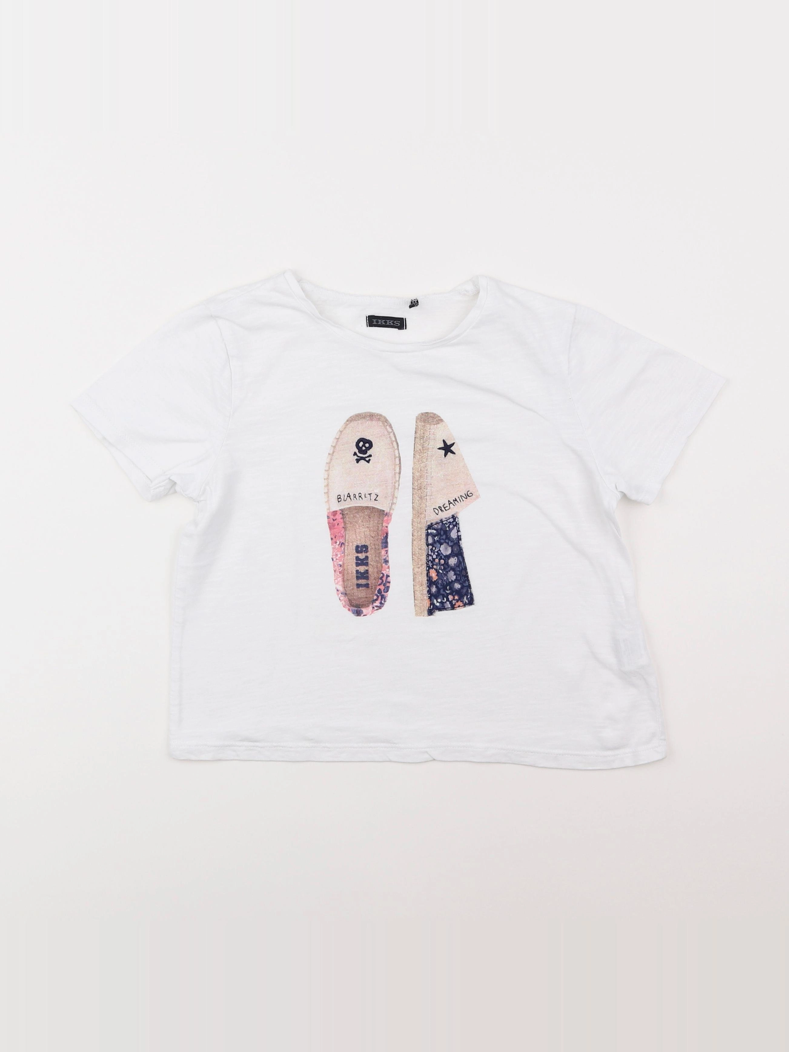 IKKS - tee-shirt blanc - 8 ans