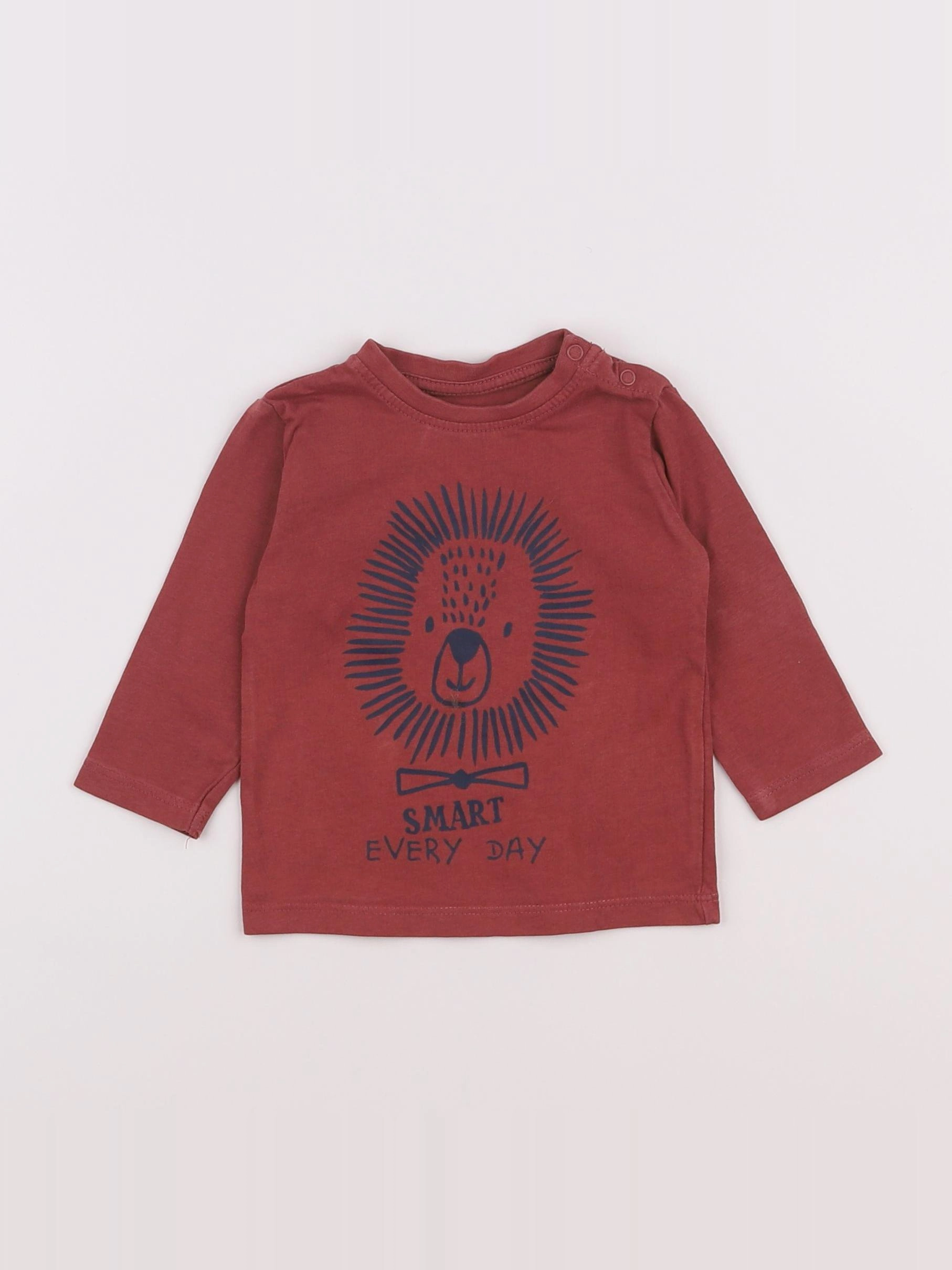 Vertbaudet - tee-shirt rouge - 3 mois