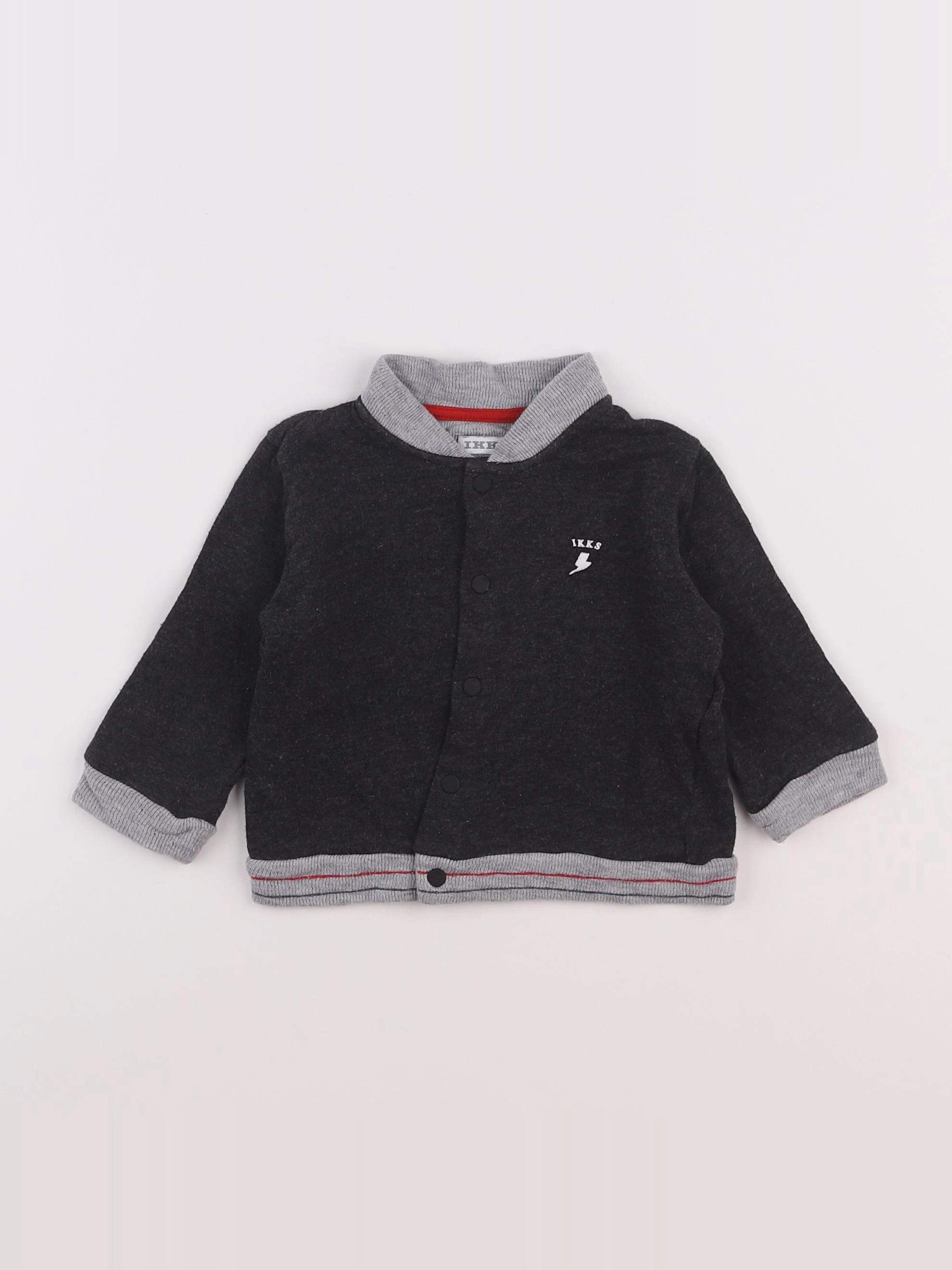 IKKS - sweat gris - 6 mois