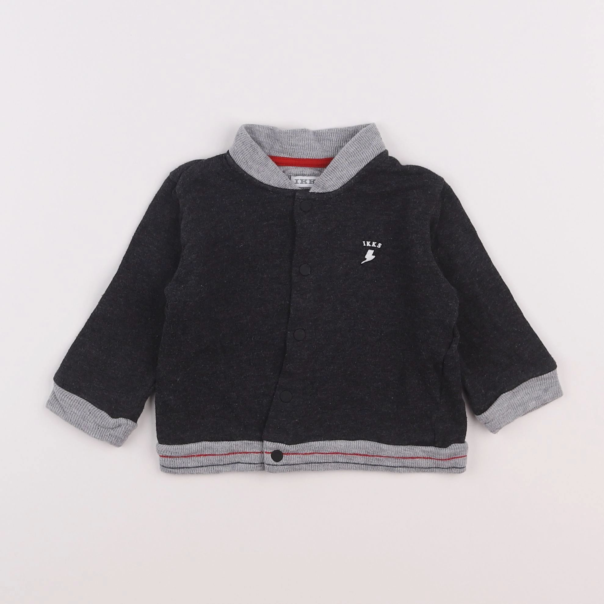 IKKS - sweat gris - 6 mois
