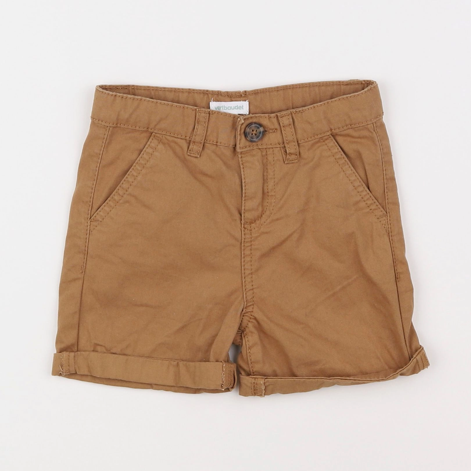 Vertbaudet - short marron - 2 ans