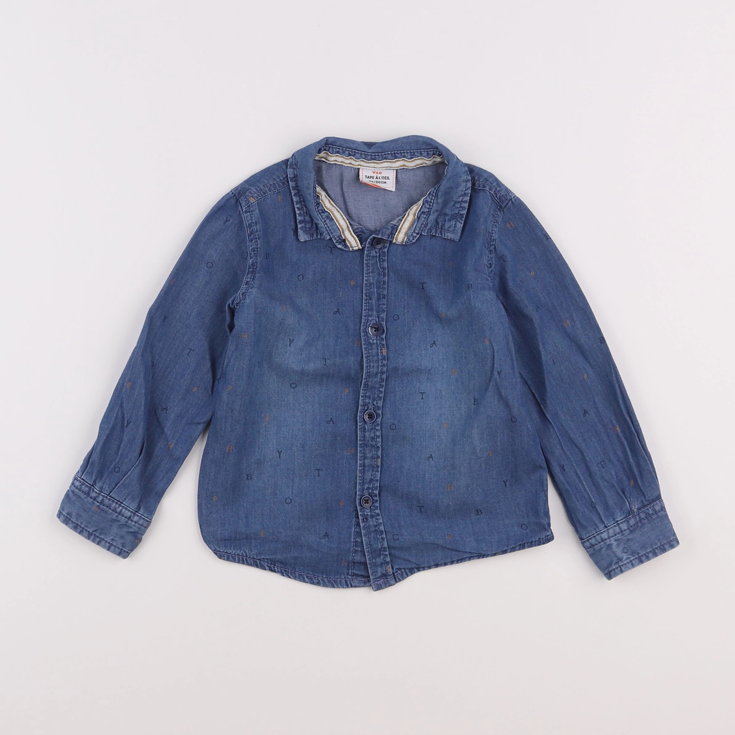 Tape à l'oeil - chemise bleu - 2 ans