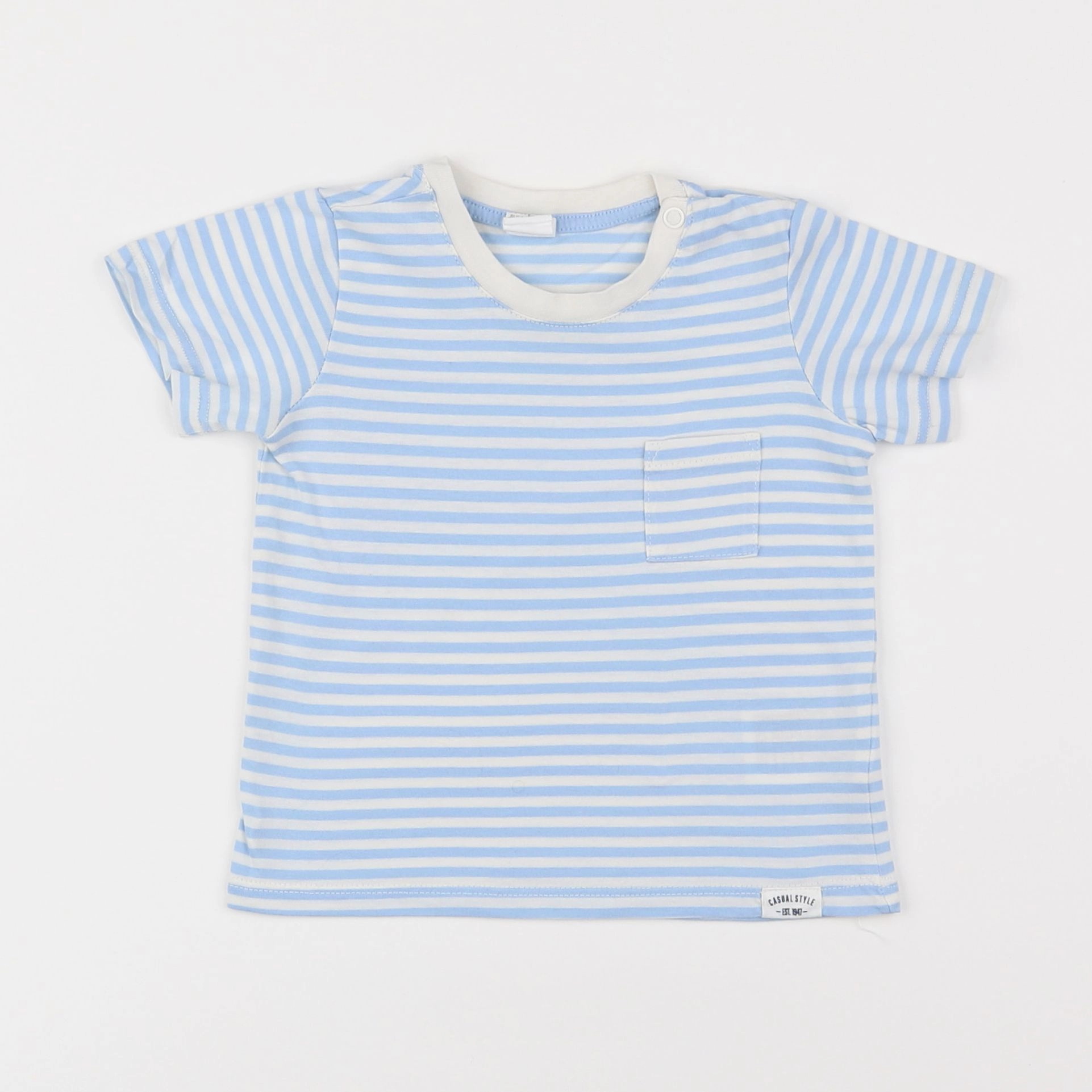 H&M - tee-shirt bleu - 9/12 mois