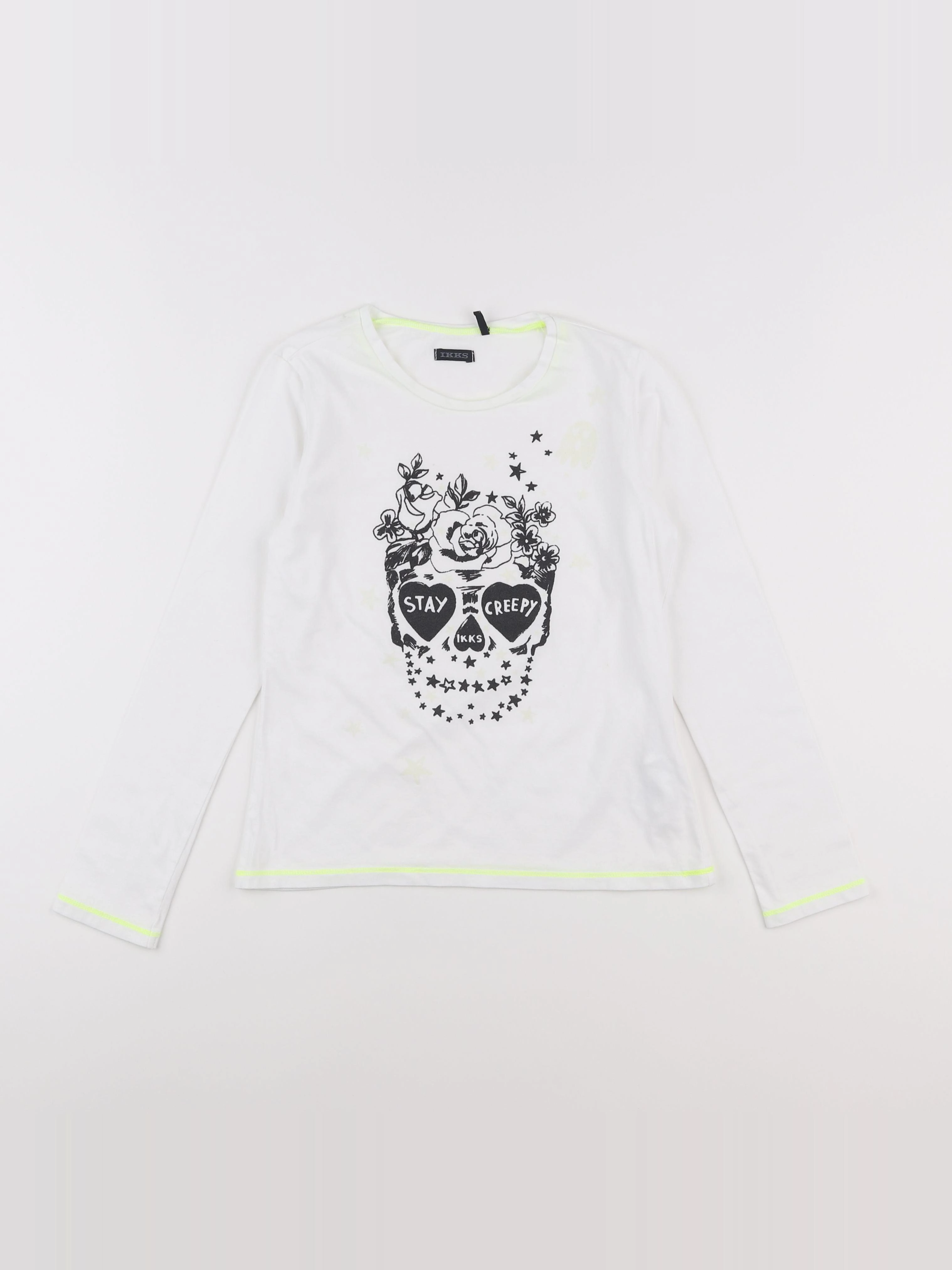 IKKS - tee-shirt blanc - 10 ans