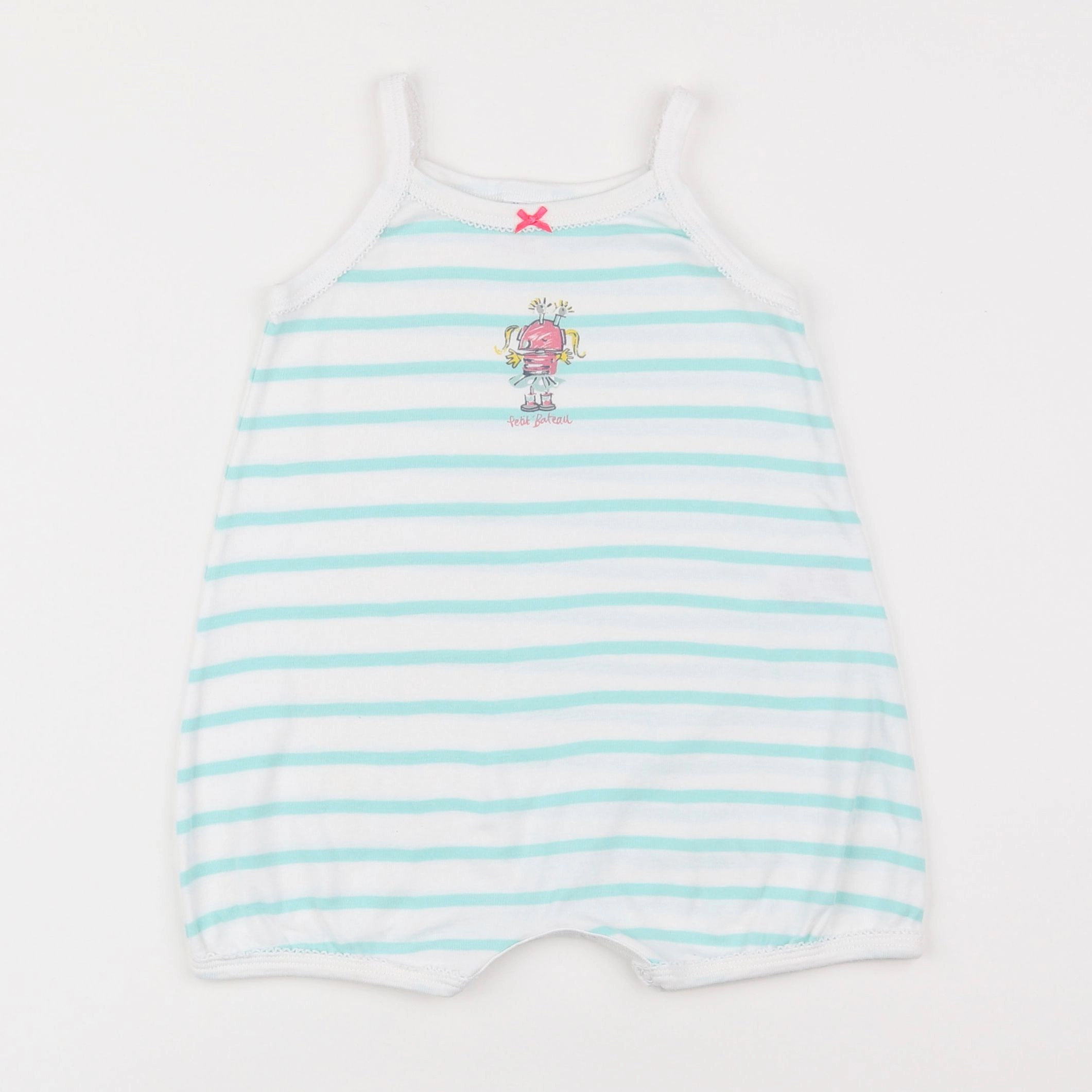 Petit Bateau - pyjama coton bleu - 2 ans