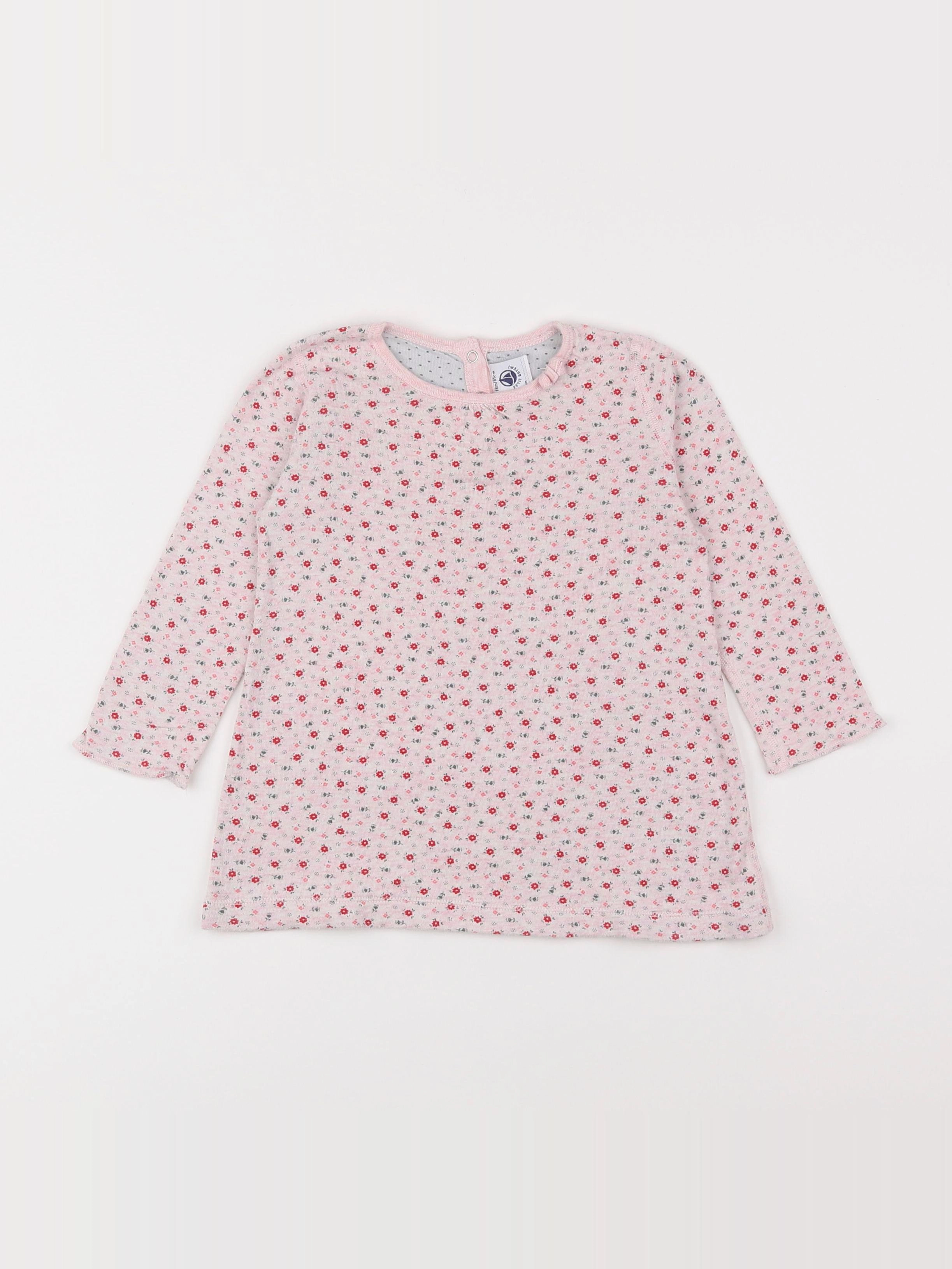 Petit Bateau - tee-shirt rose - 18 mois