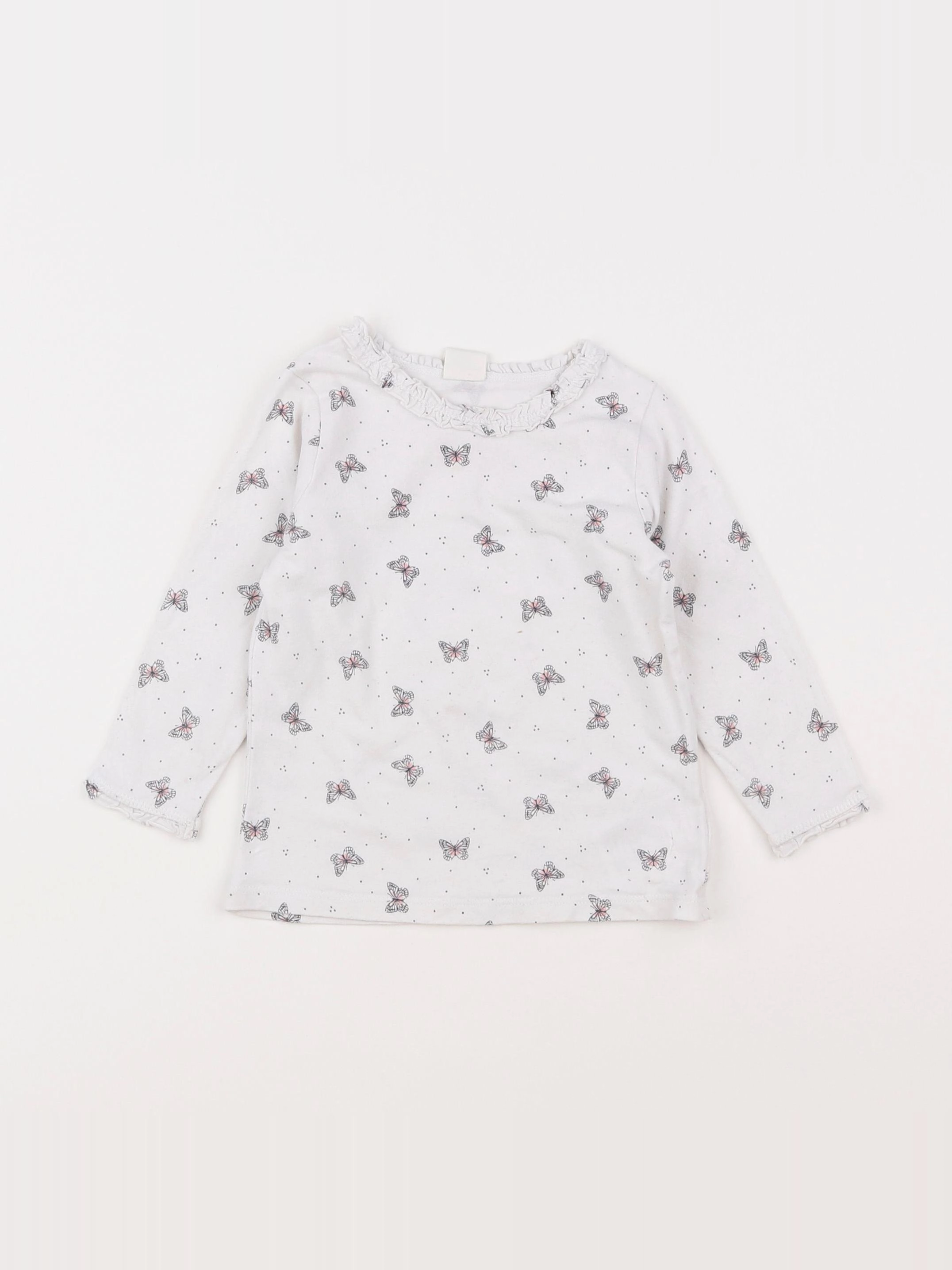 H&M - tee-shirt blanc - 9/12 mois