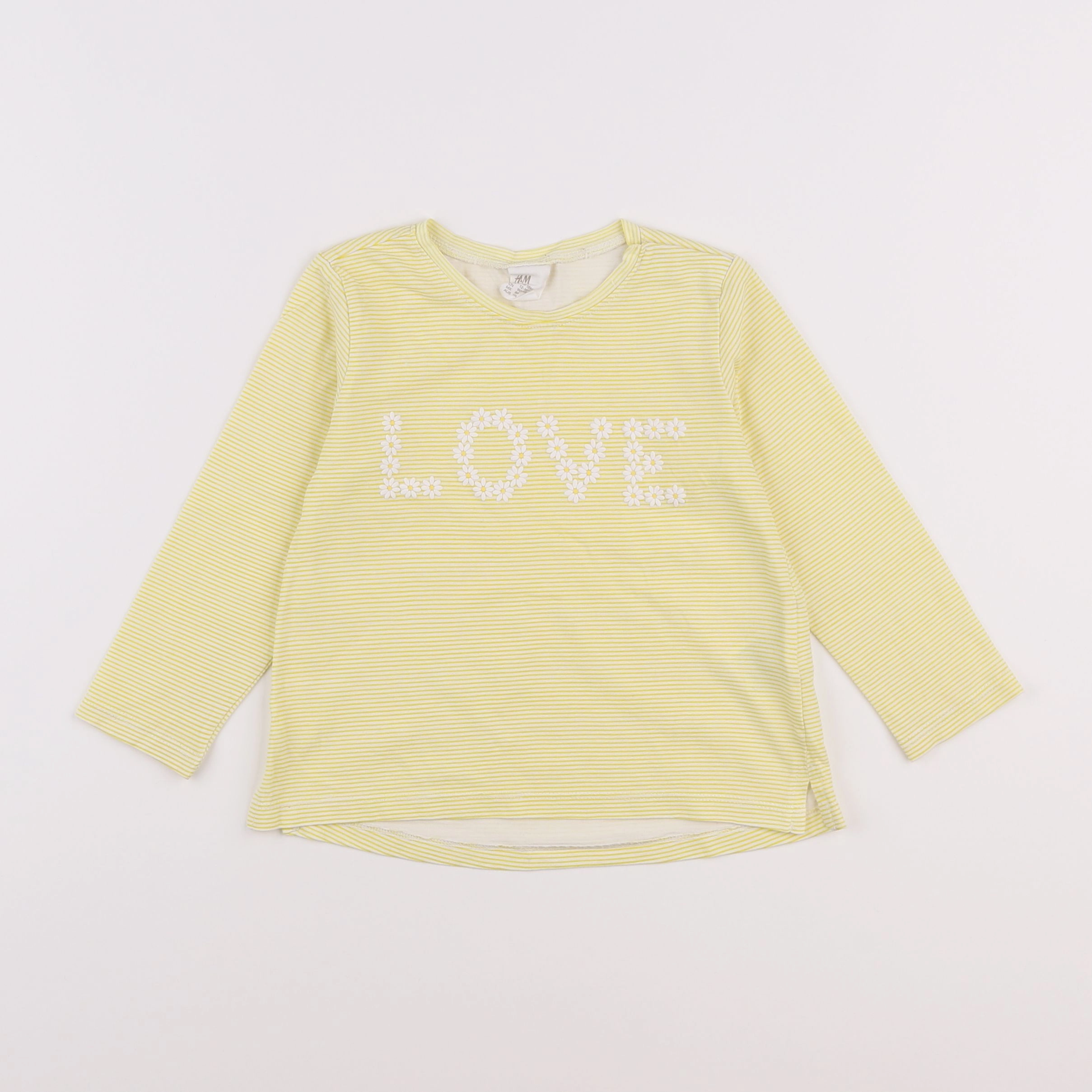 H&M - tee-shirt jaune - 12/18 mois