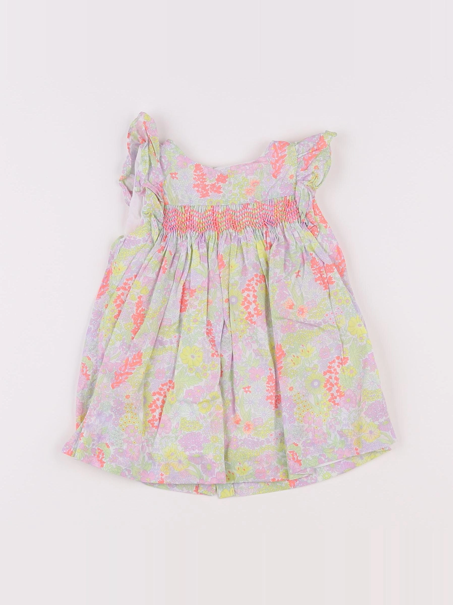 Jacadi - robe liberty multicolore - 6 mois