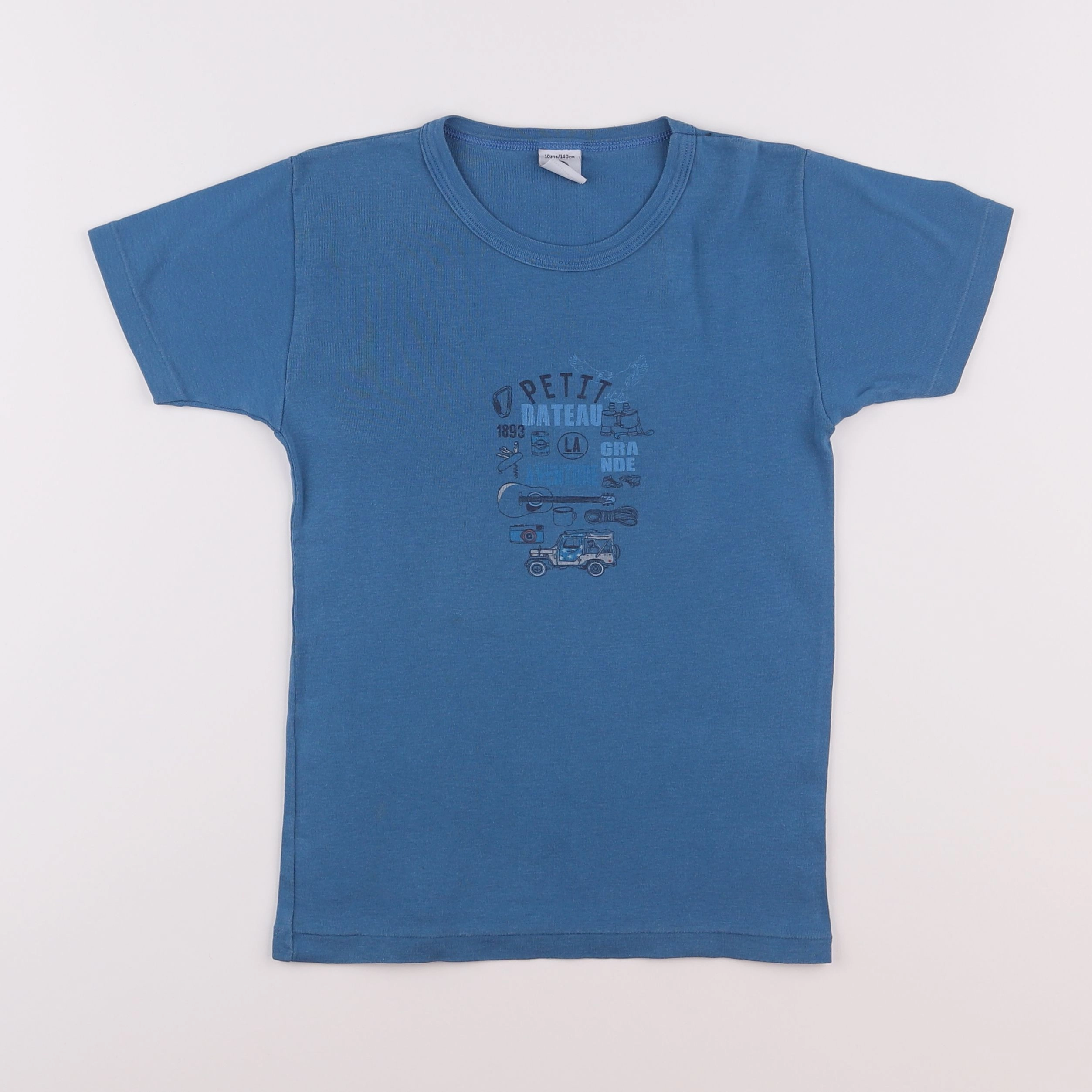 Petit Bateau - maillot de corps bleu - 4 ans