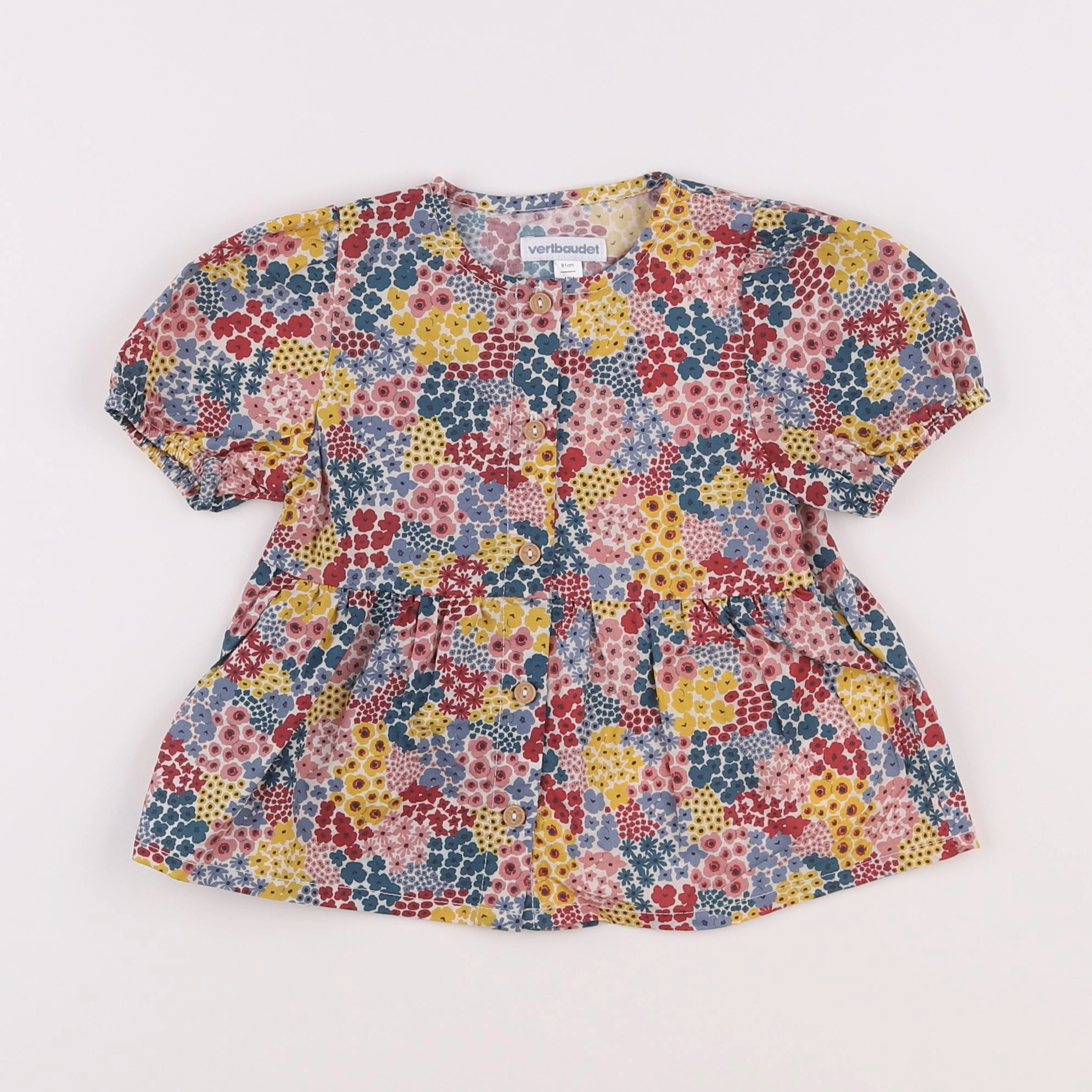 Vertbaudet - blouse multicolore - 18 mois